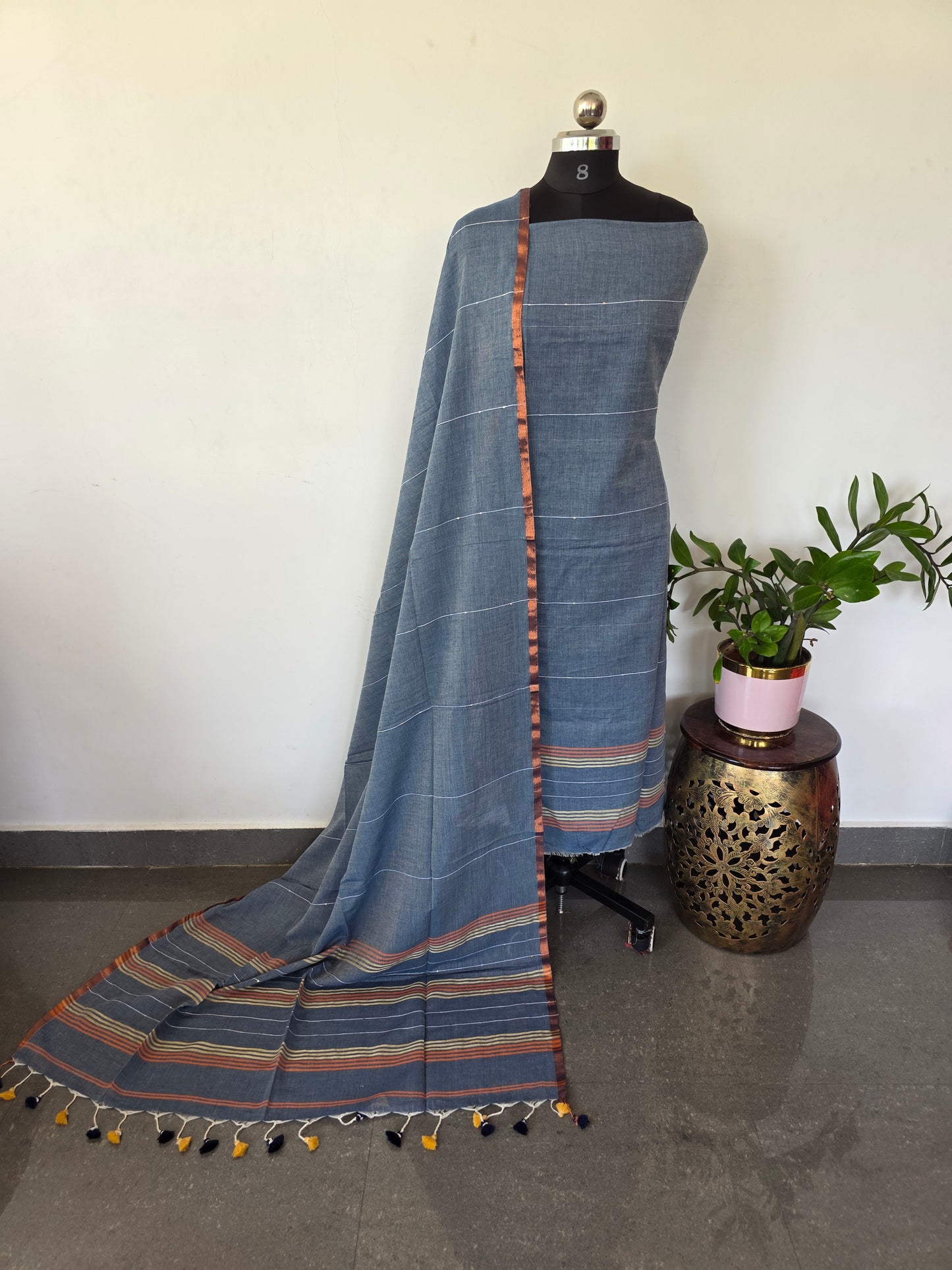 Premium mul khadi sequence work set - MUL331