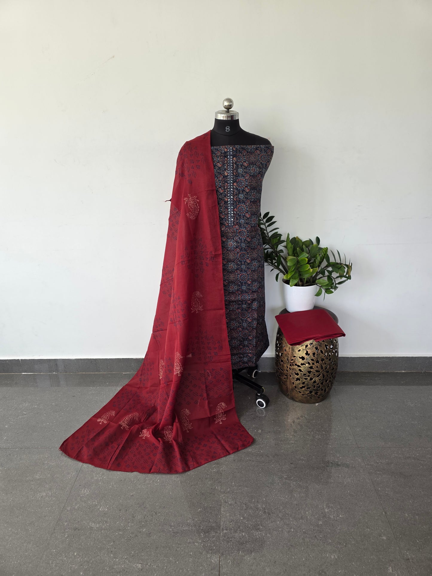Ajrakh mixed cotton set - 181