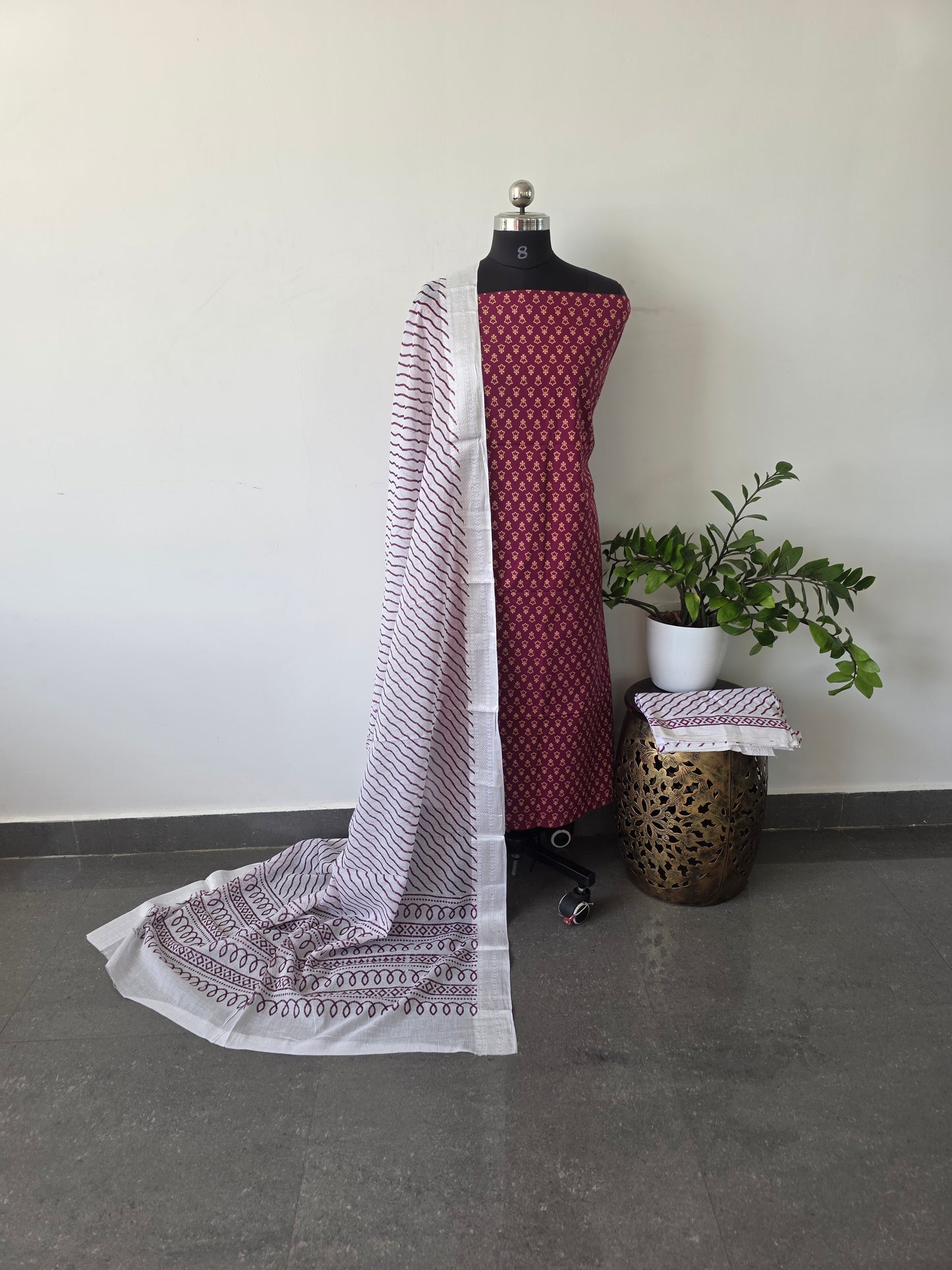 Heavy ajrakh cotton set - 5