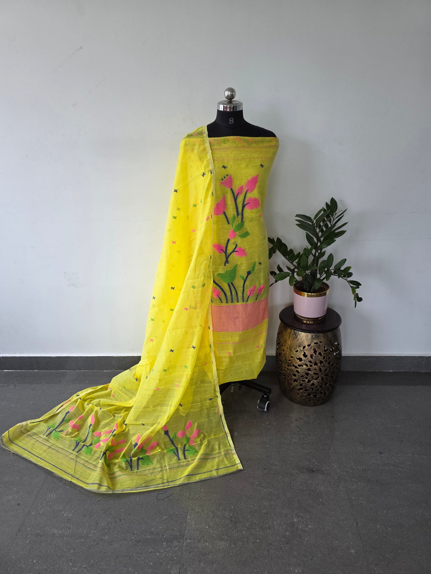 Premium jamdhani silk cotton set - 11