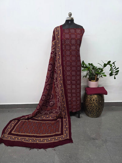 Ajrakh rayon cotton set - VZ44