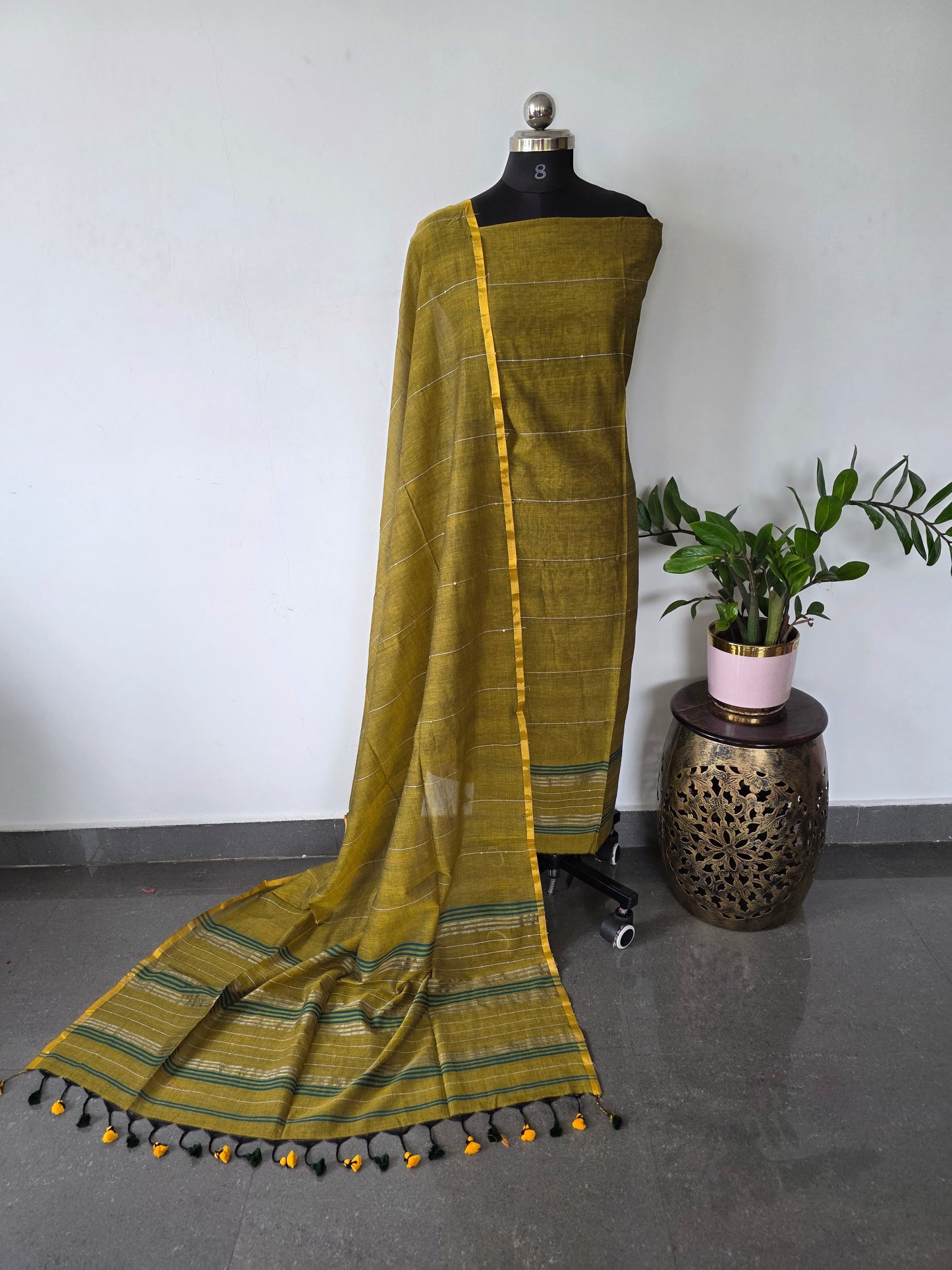 Premium mul khadi sequence work set - MUL281