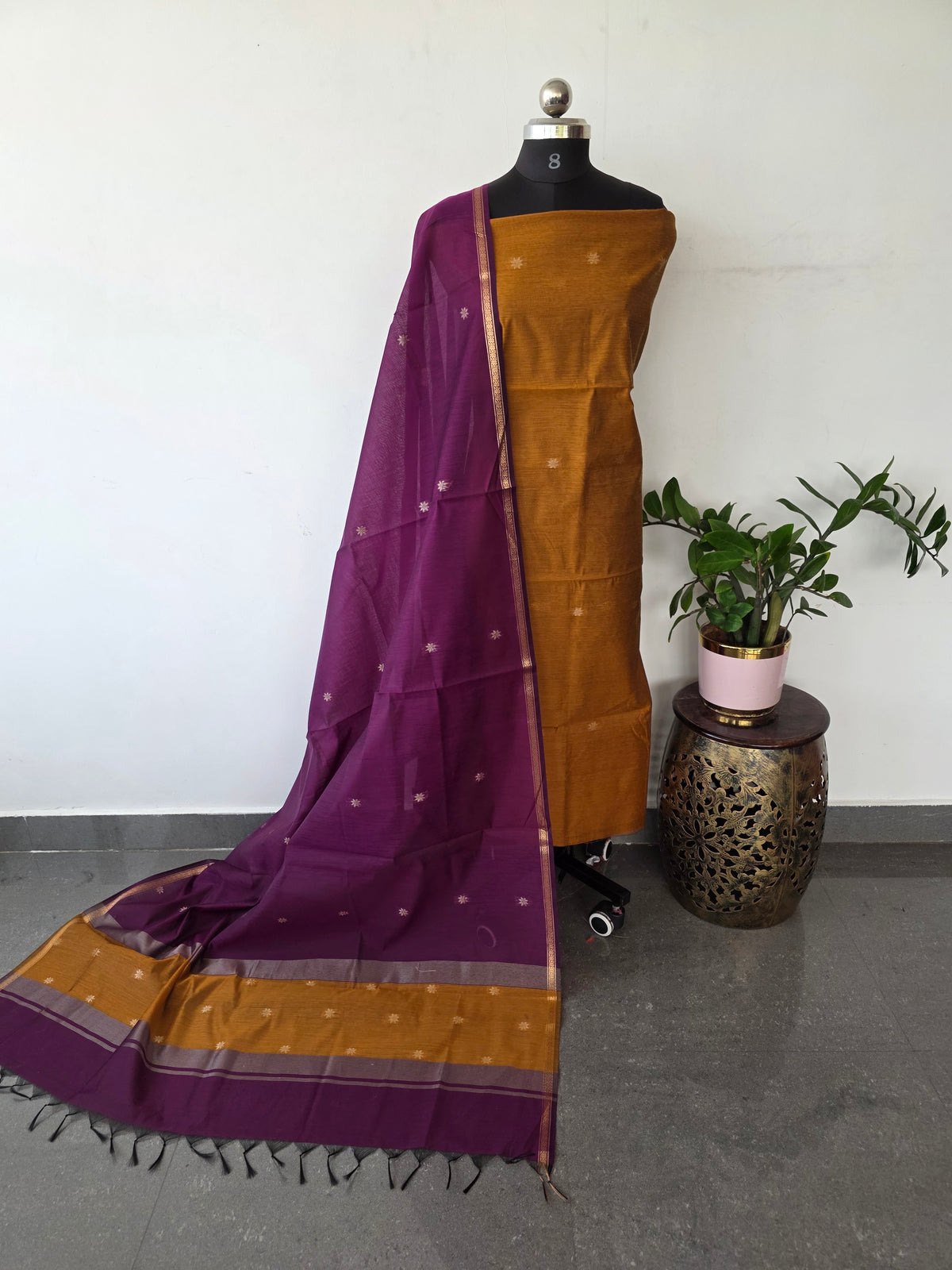 Semi Maheshwari silk salwar set - SM120