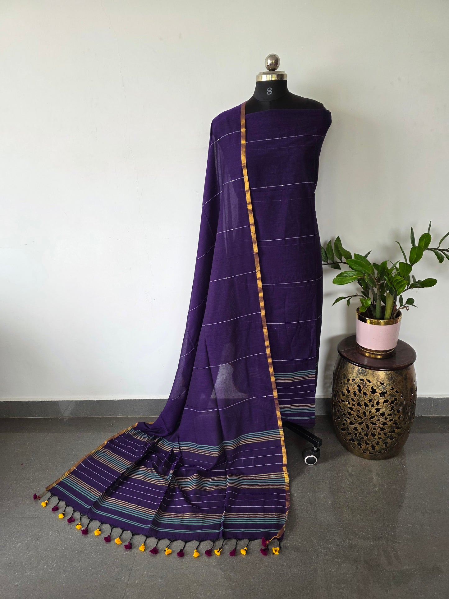 Premium mul khadi sequence work set - MUL279