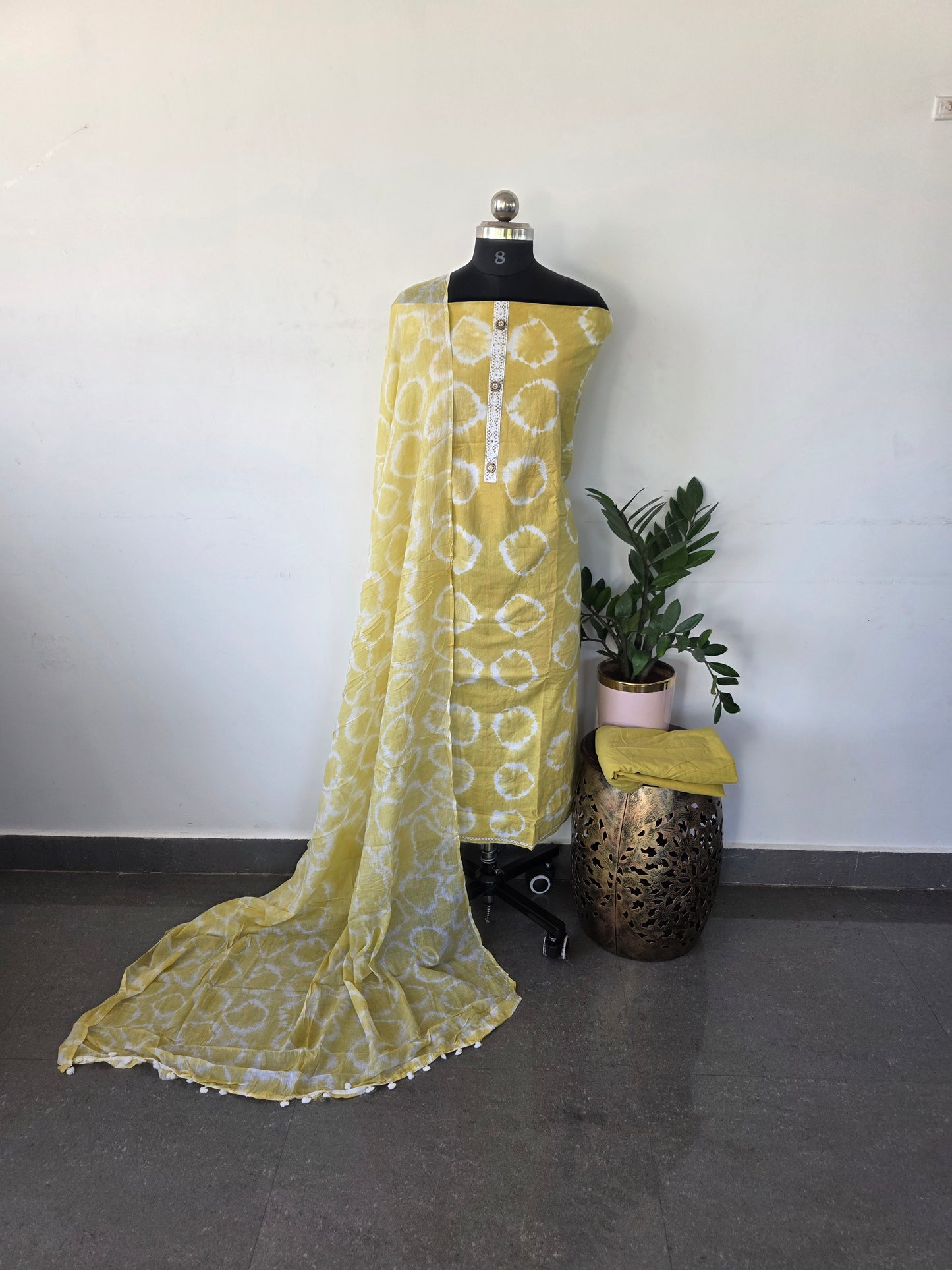 Fancy batik cotton set - yellow