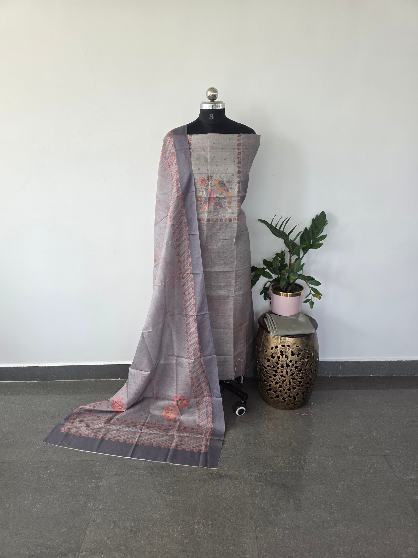 Fancy tussar silk set - 36