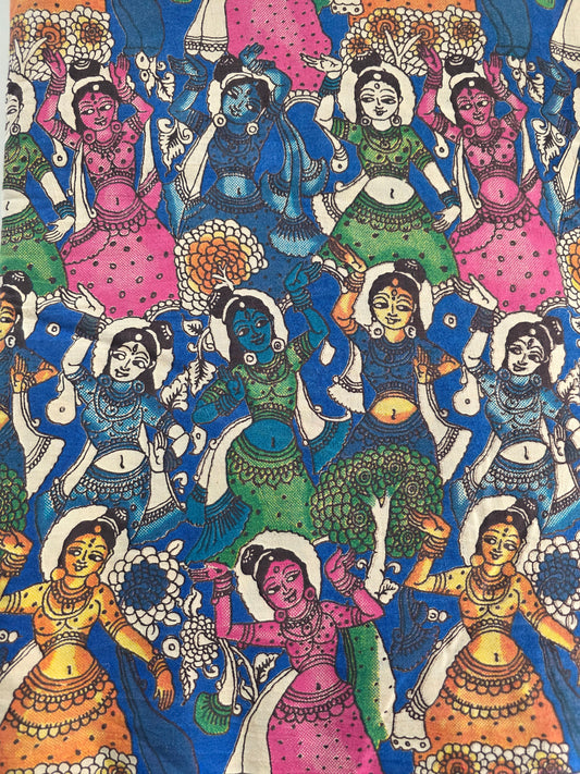 Pure kalamkari cotton running material ( 2.50 mtrs ) - 16