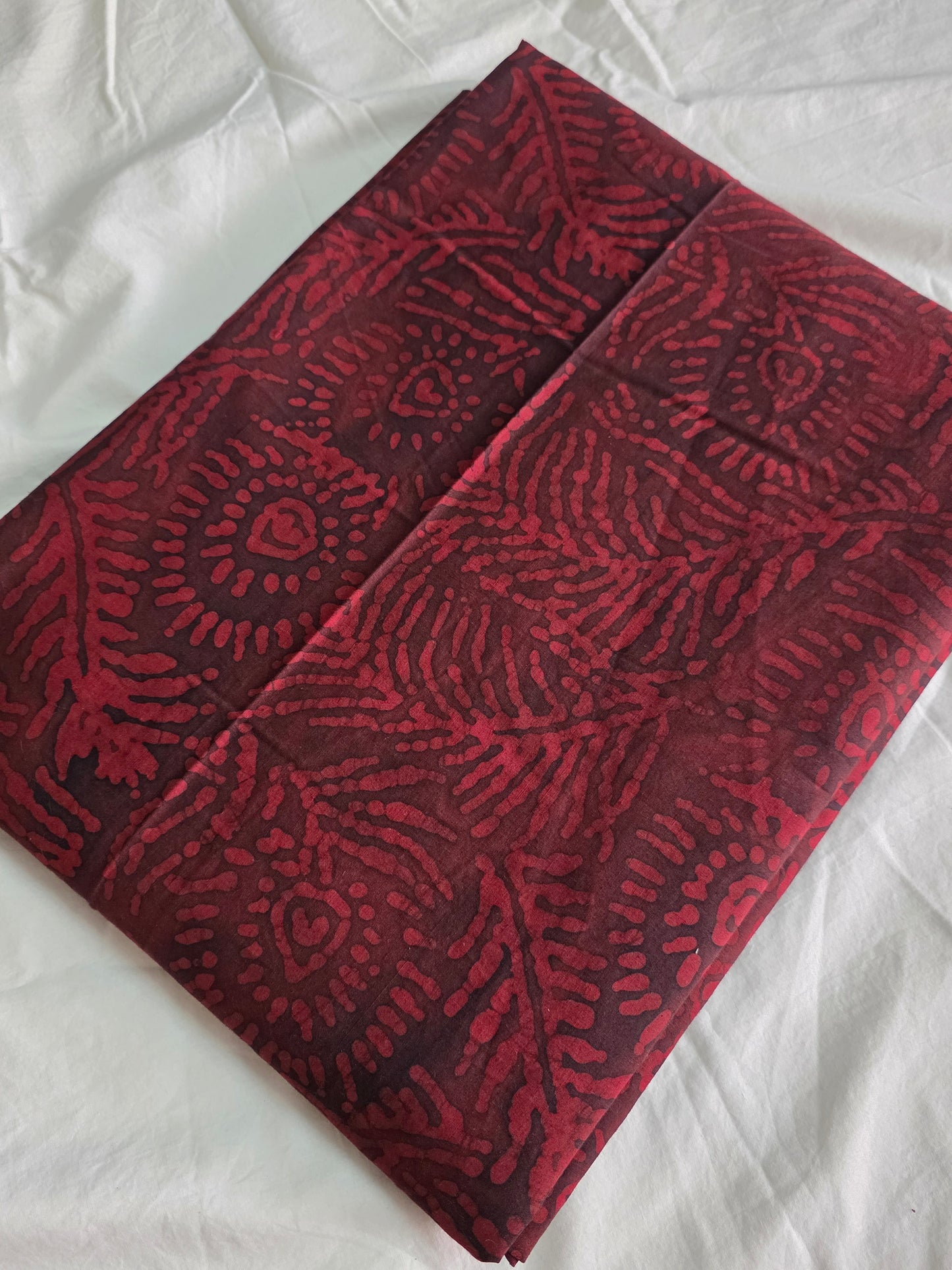 Handcrafted batik cotton running material (0.5 mtrs )- HB33