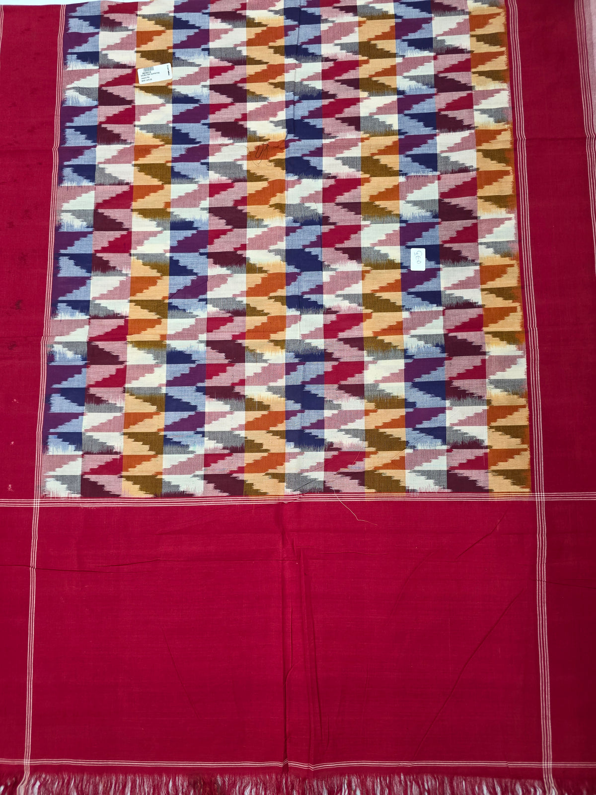 Handloom Double ikkat dupatta -WW754