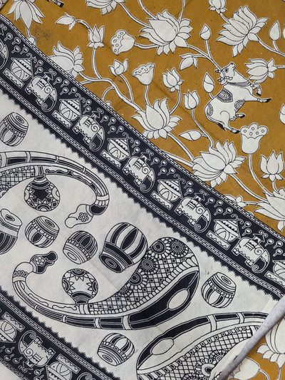 Pure Kalamkari Cotton Salwar Set (2.5 Metres) - Ak344