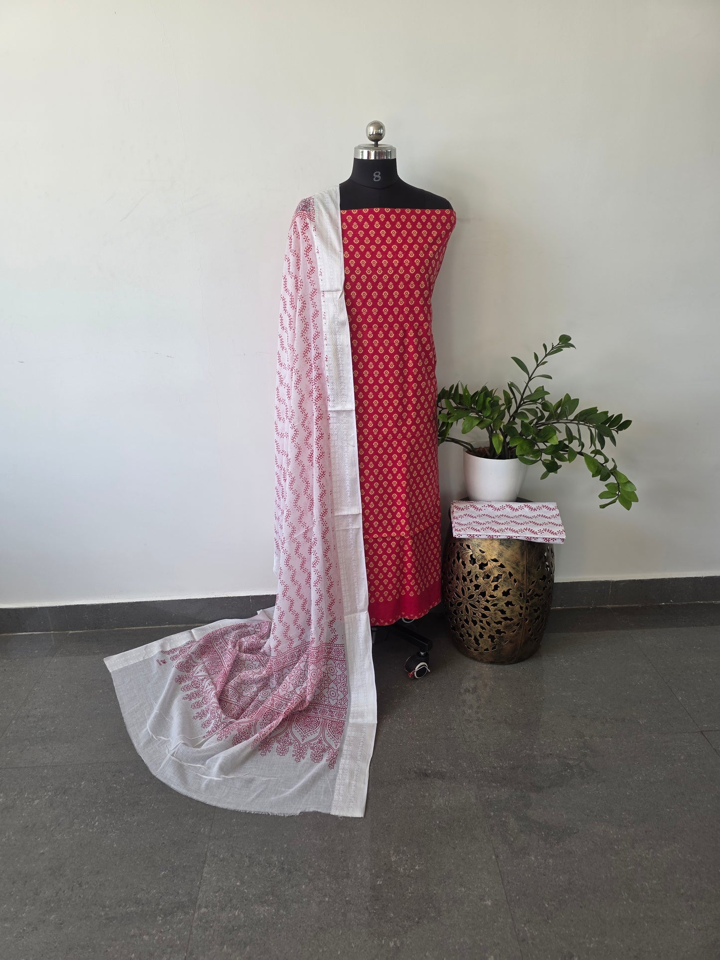 Heavy ajrakh cotton set - 11