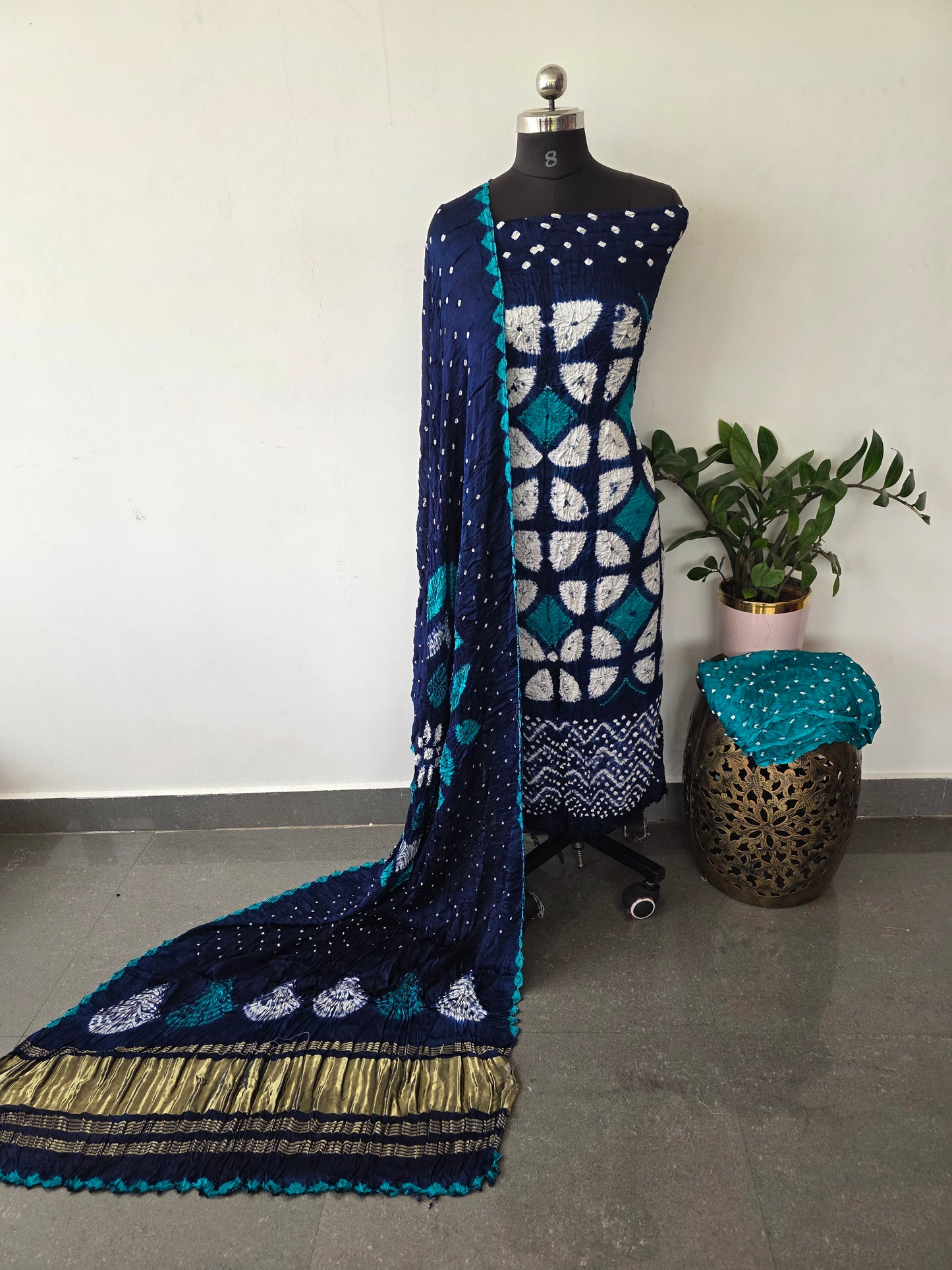 Handcrafted Modal silk shibori set -BN122
