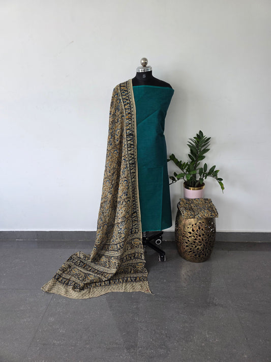 Handblock pure kalamkari cotton set  - HA3