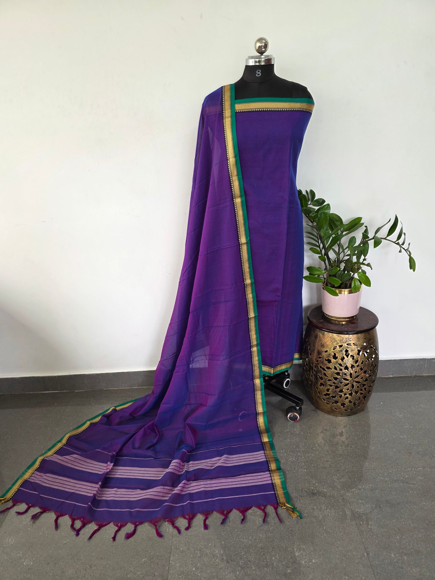 Mercerised narayanapet salwar set (4.5 mtrs)- NA385