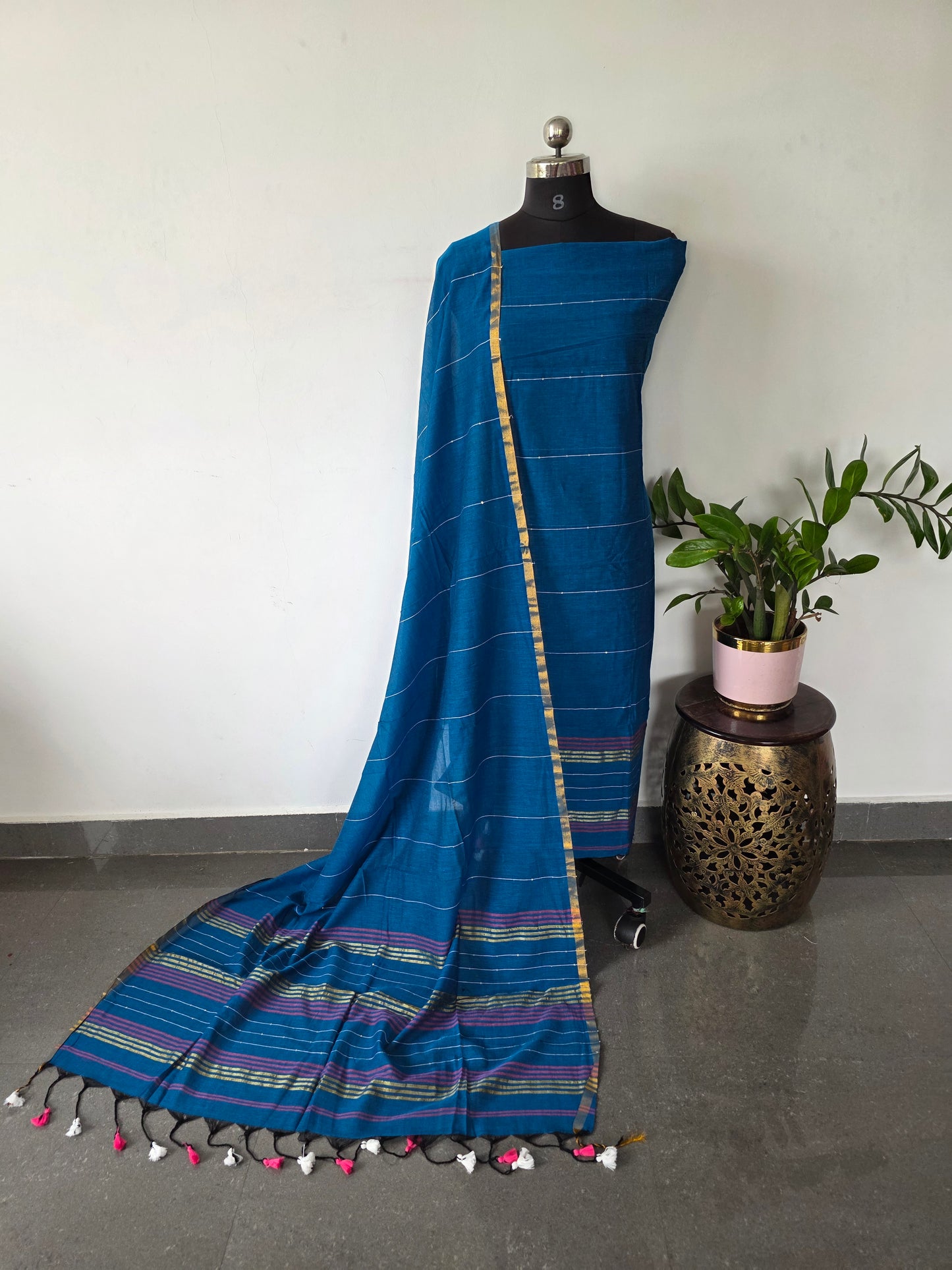 Premium mul khadi sequence work set - MUL278
