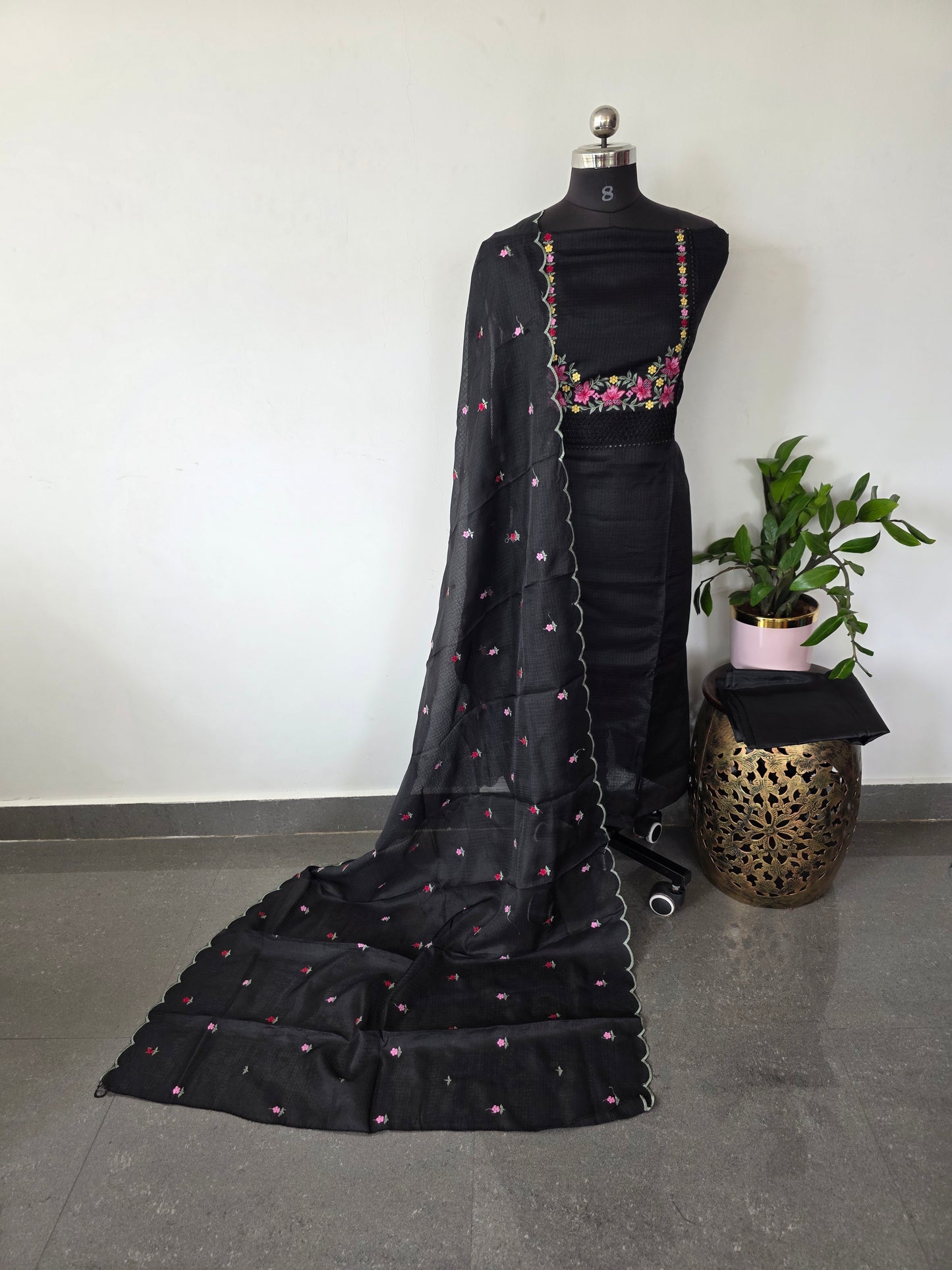 Kota with boring embroidery Kota salwar set - KV33