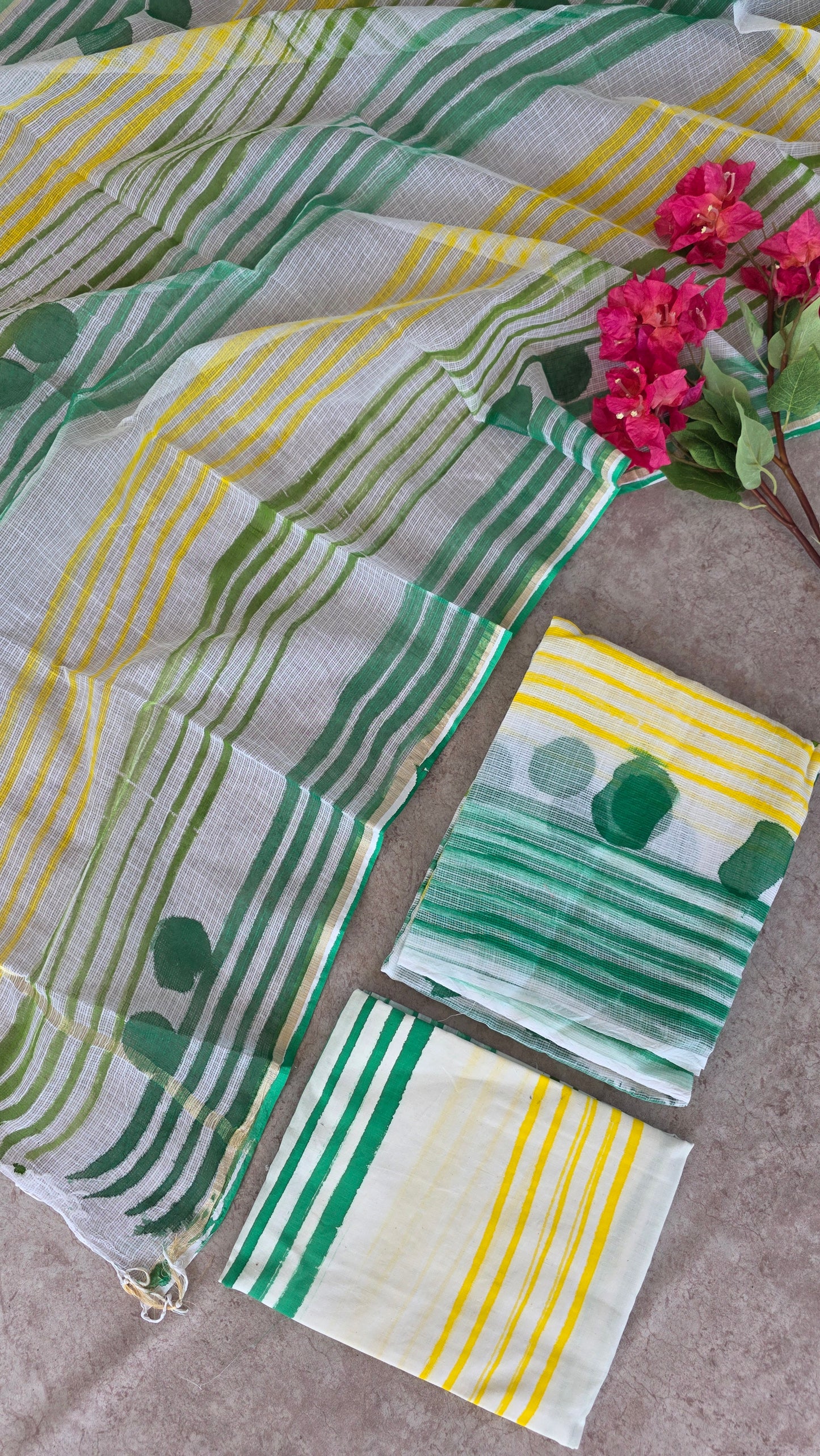 Handblock Jaipuri Kota doria set - JA249