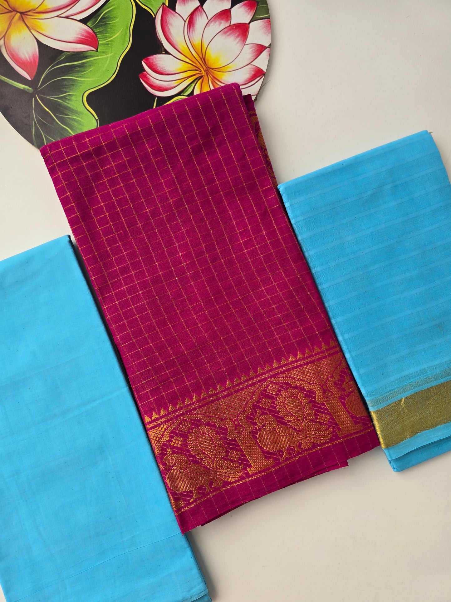 Madurai sungudi zari kattam salwar set