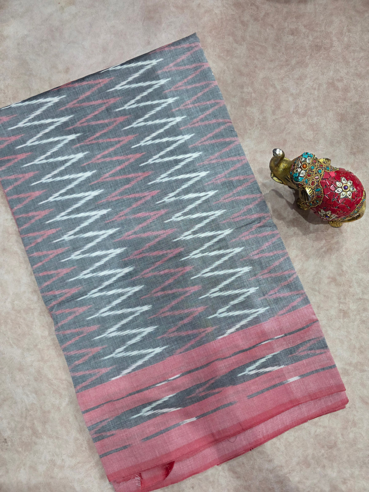 Mercerised warp ikkat saree - WW277