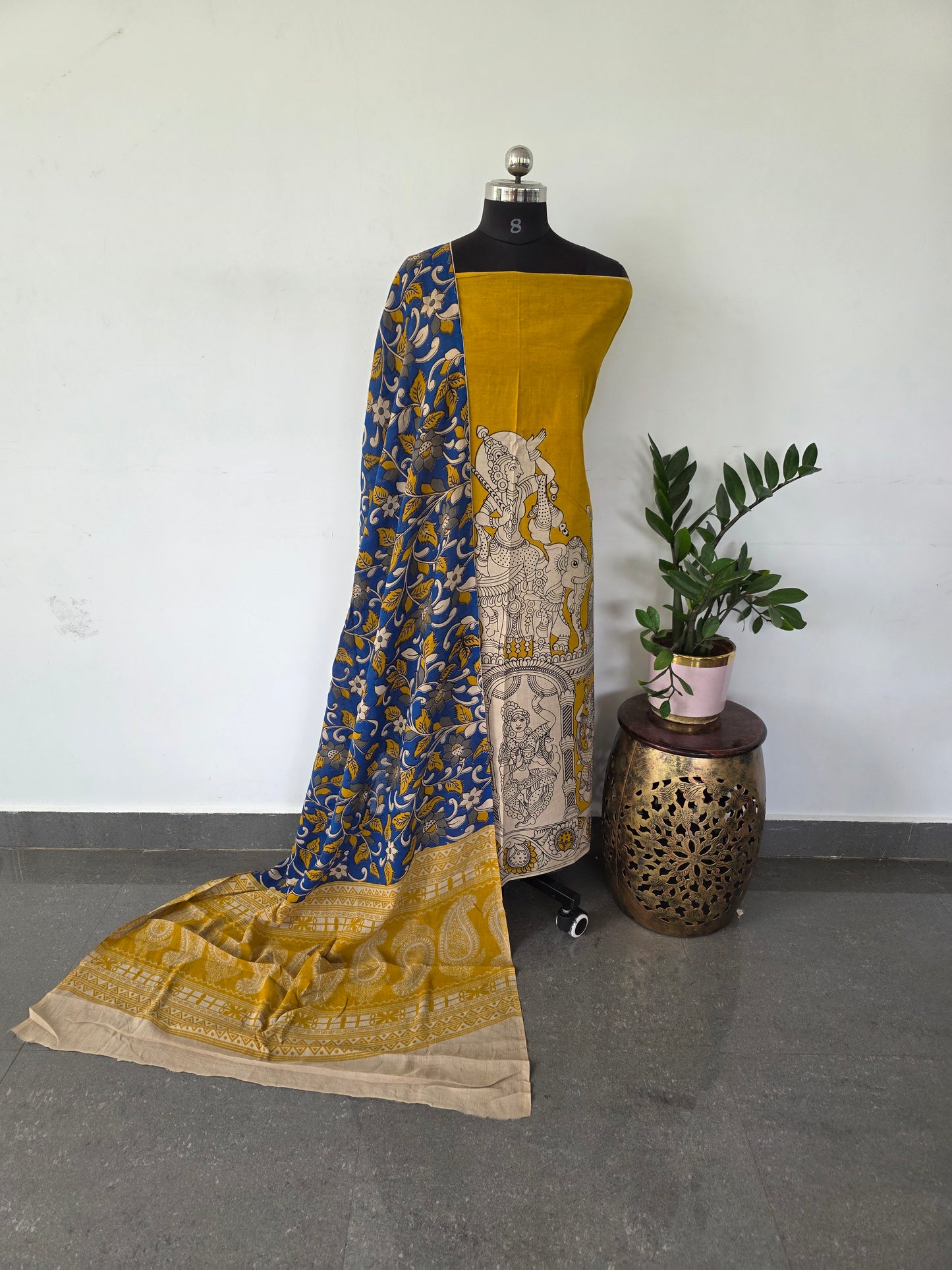 Authentic pure kalamkari cotton set - AK9