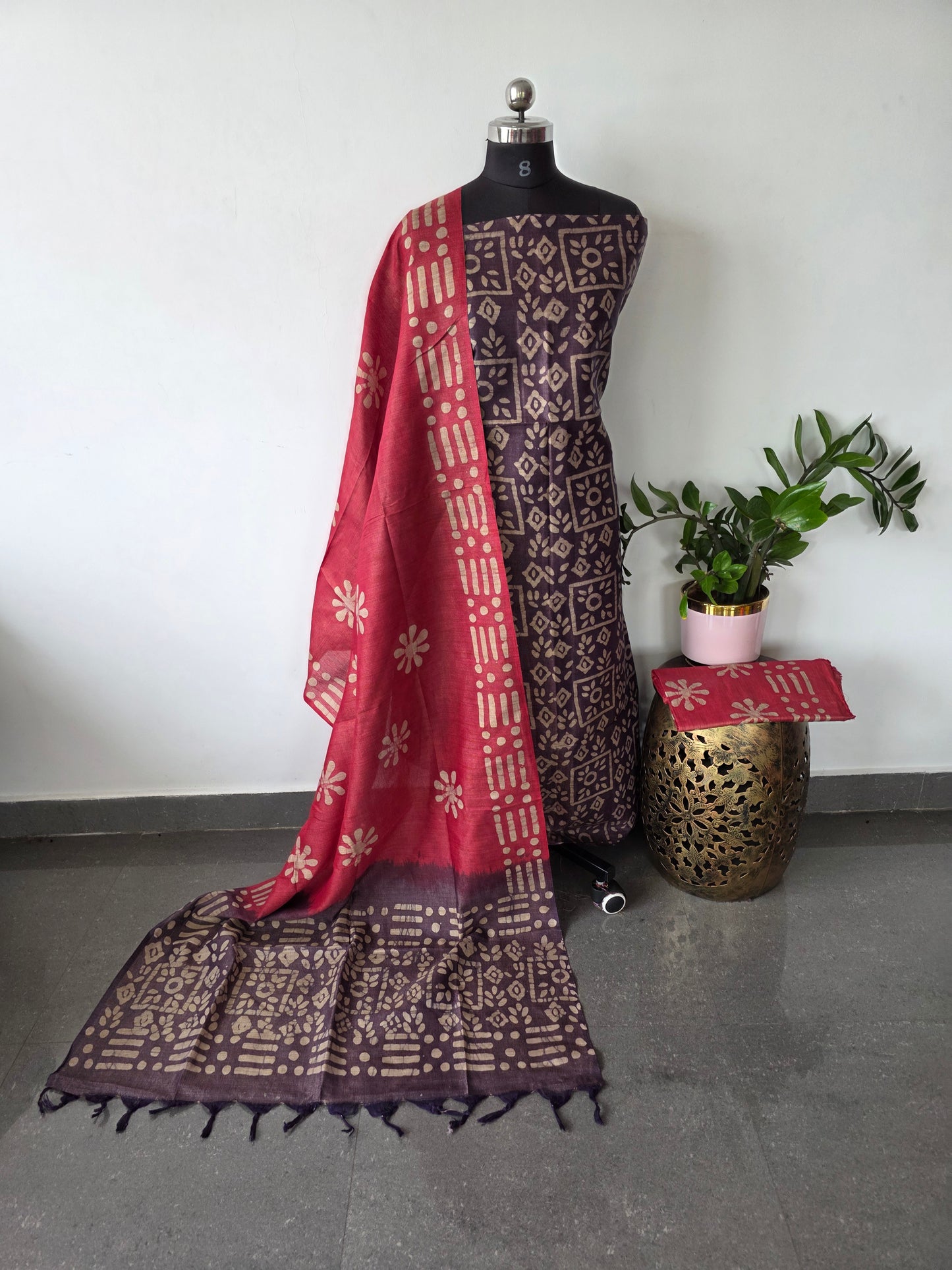 Bhagalpuri batik salwar set - BA443