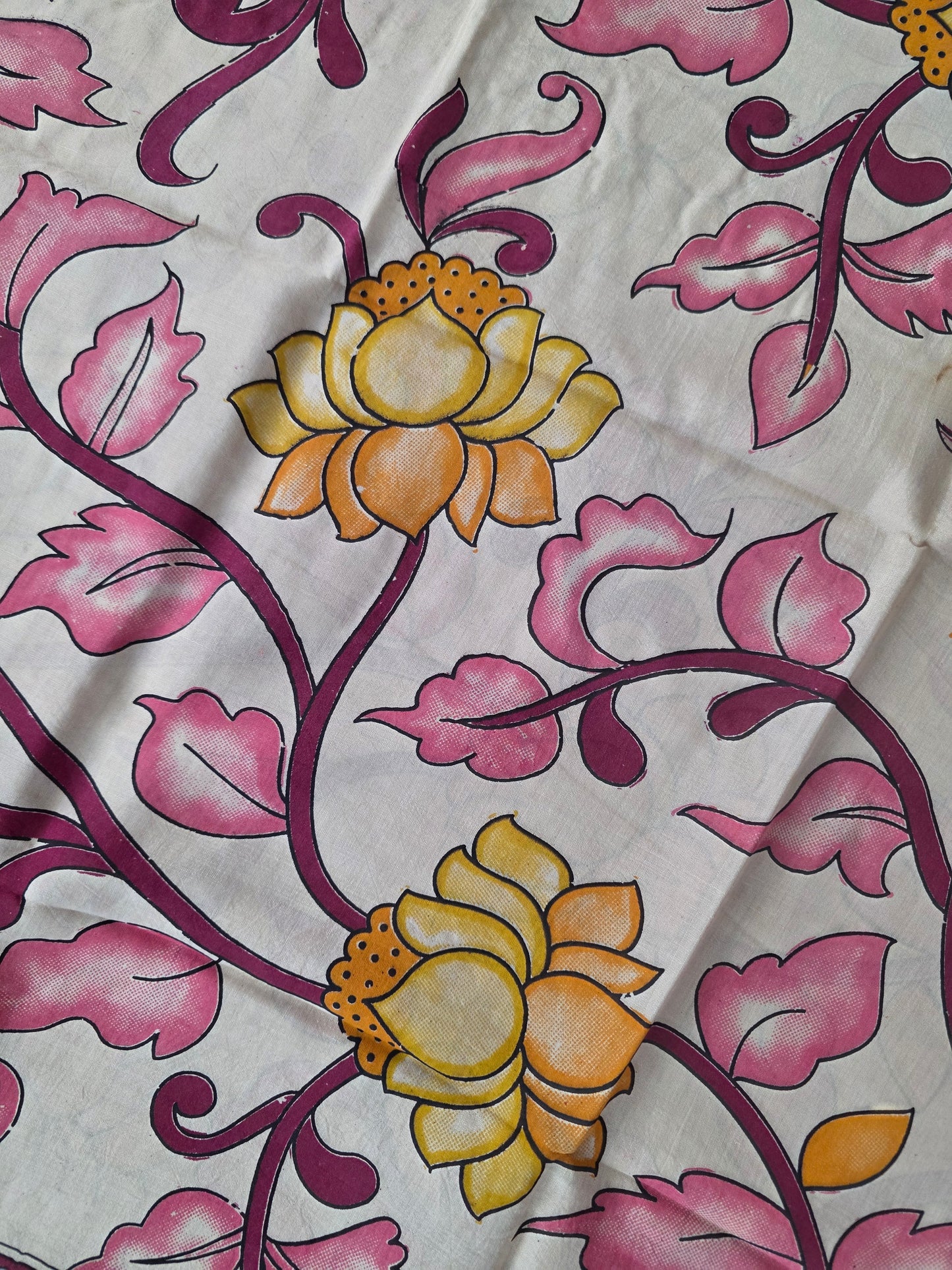 Handcrafted chennuri kalamkari silk dupatta - KAA32