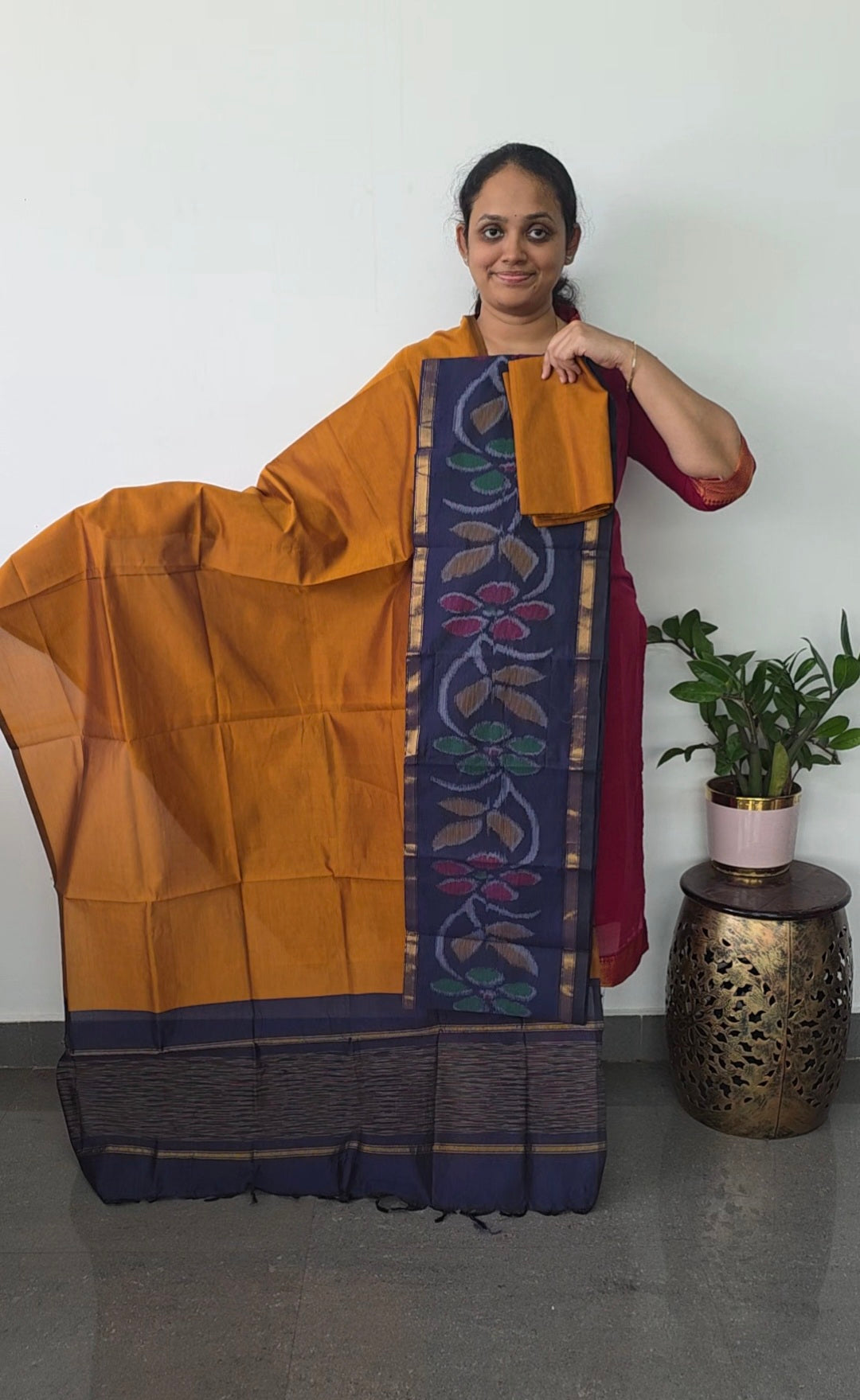 Pochampally sico set with ikkat damn -Sz330