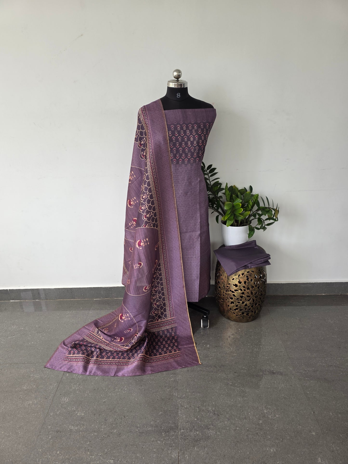 Premium semi tussar silk set
