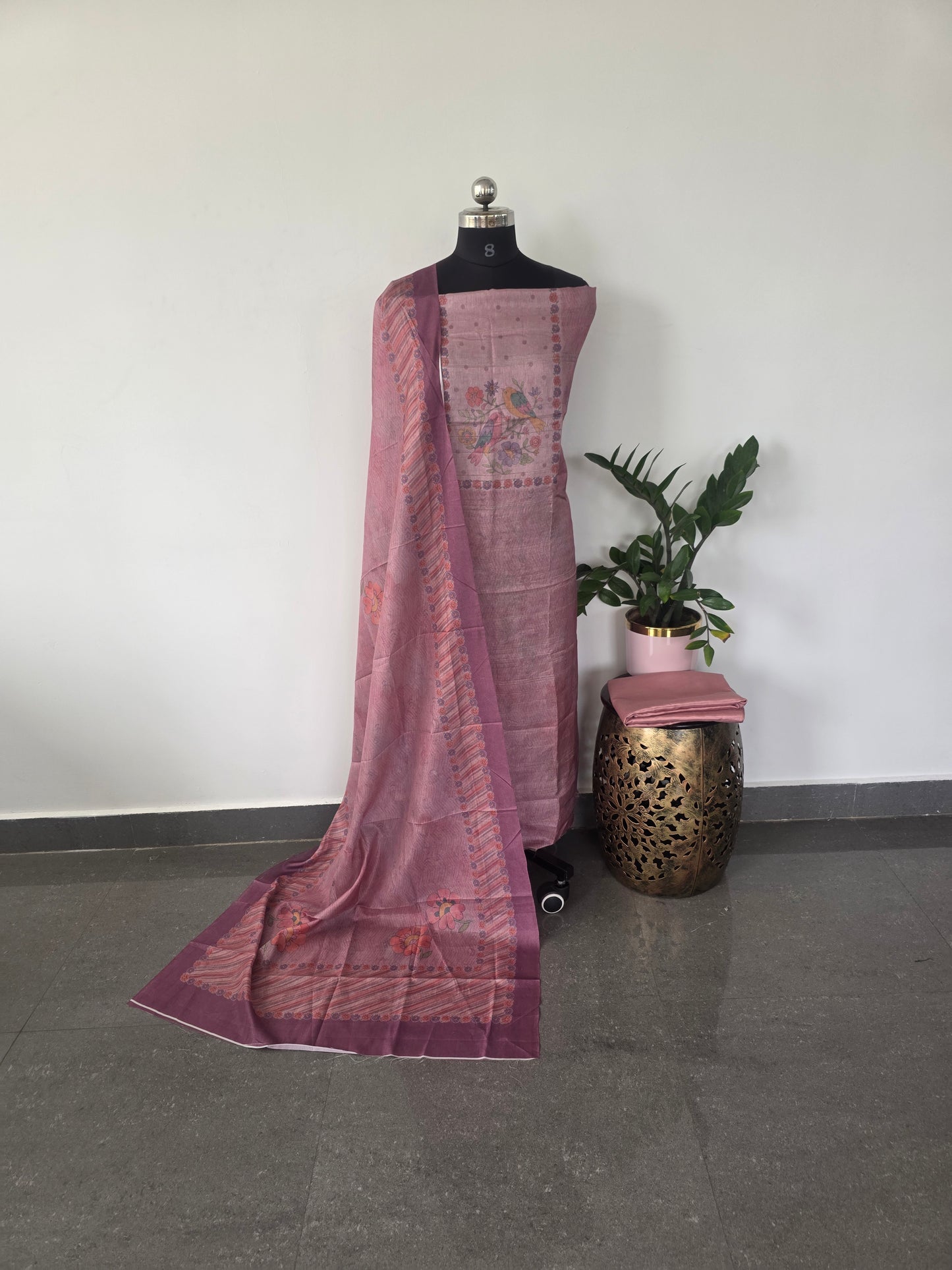 Fancy tussar silk set - 66