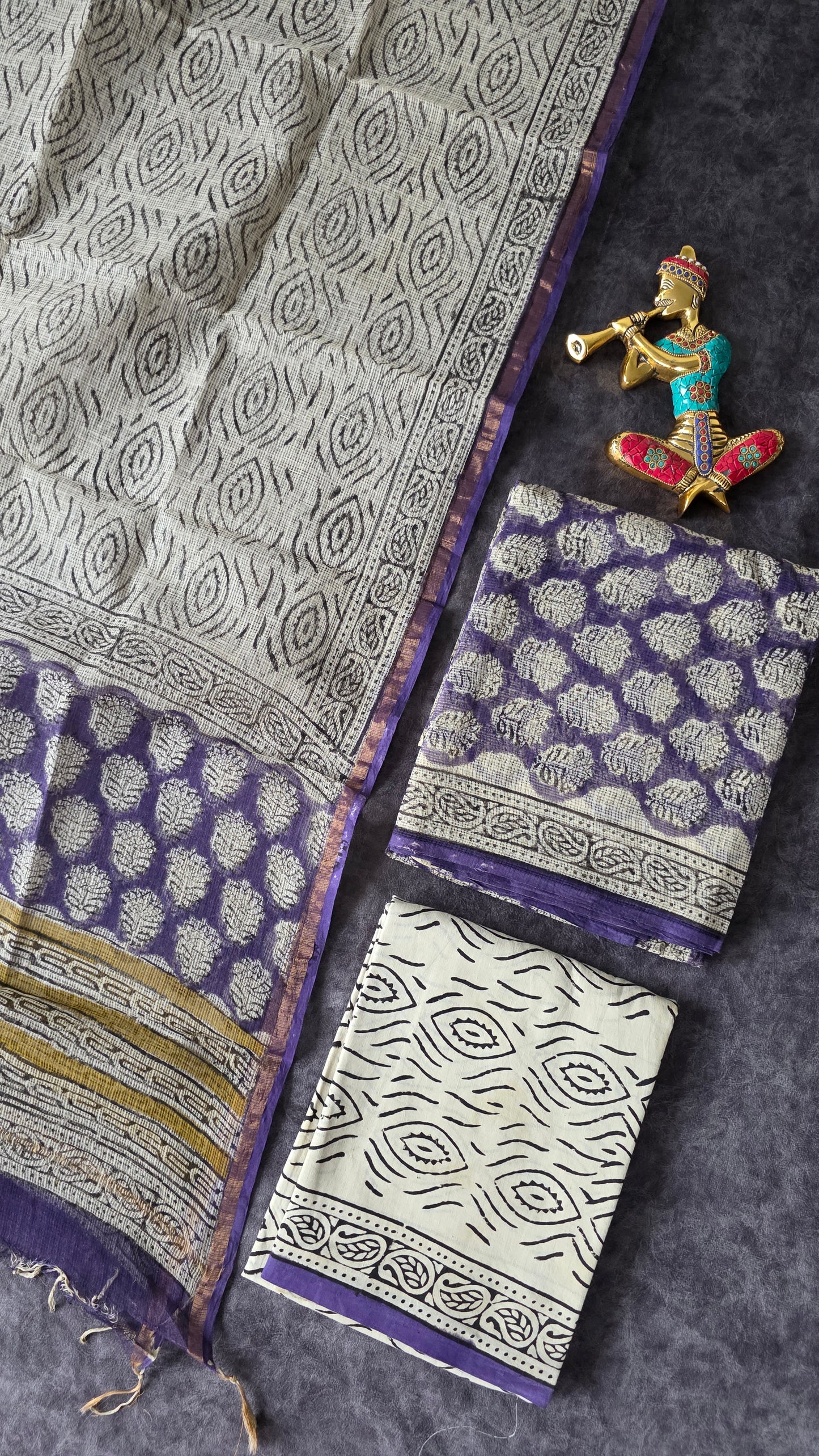 Handblock Jaipuri Kota doria set - JA710