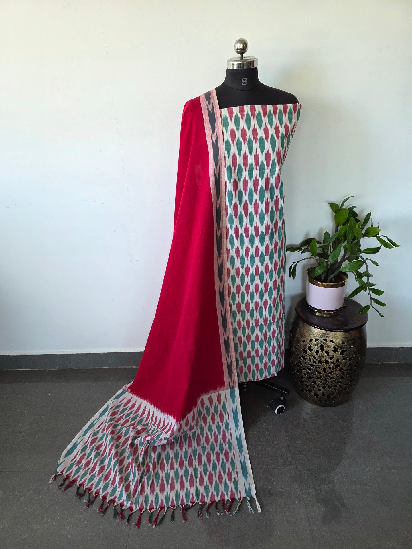 Pochampally ikkat cotton set - KK84