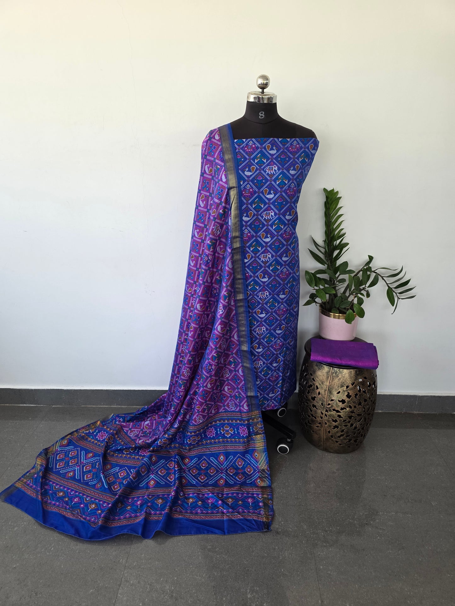 Premium semi Patola silk set - PK29