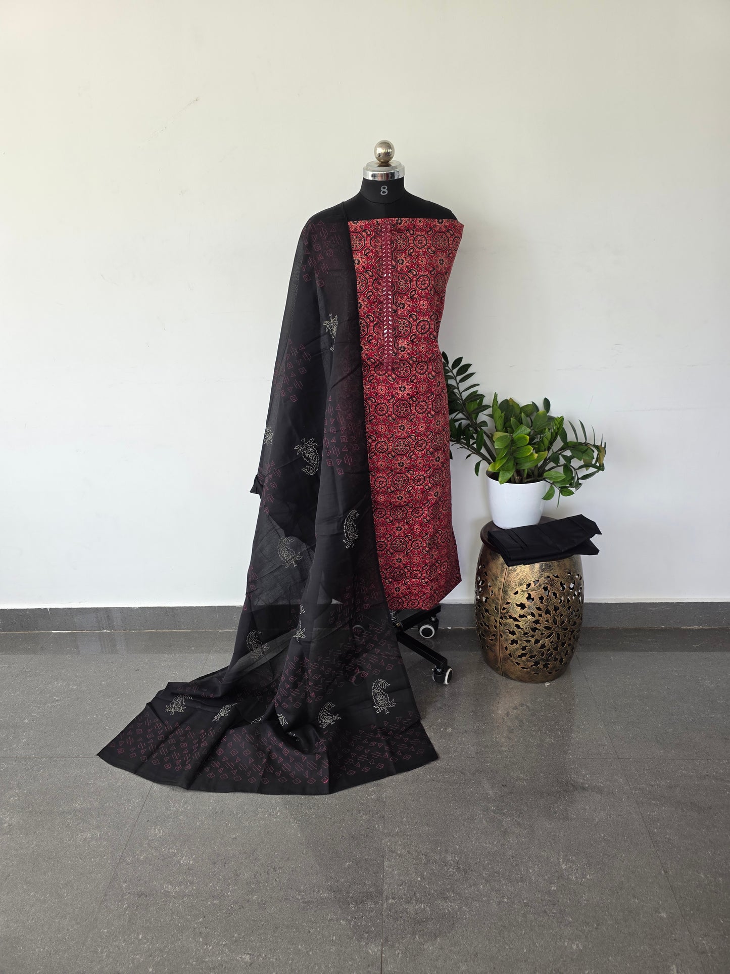 Ajrakh mixed cotton set - 180