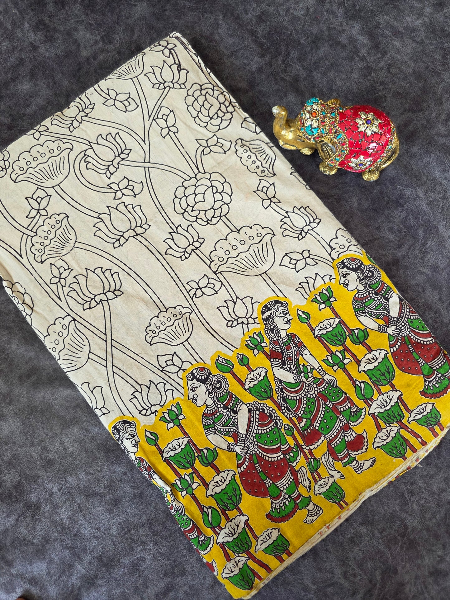 Pure kalamkari cotton running material (0.5mtr)- AK230