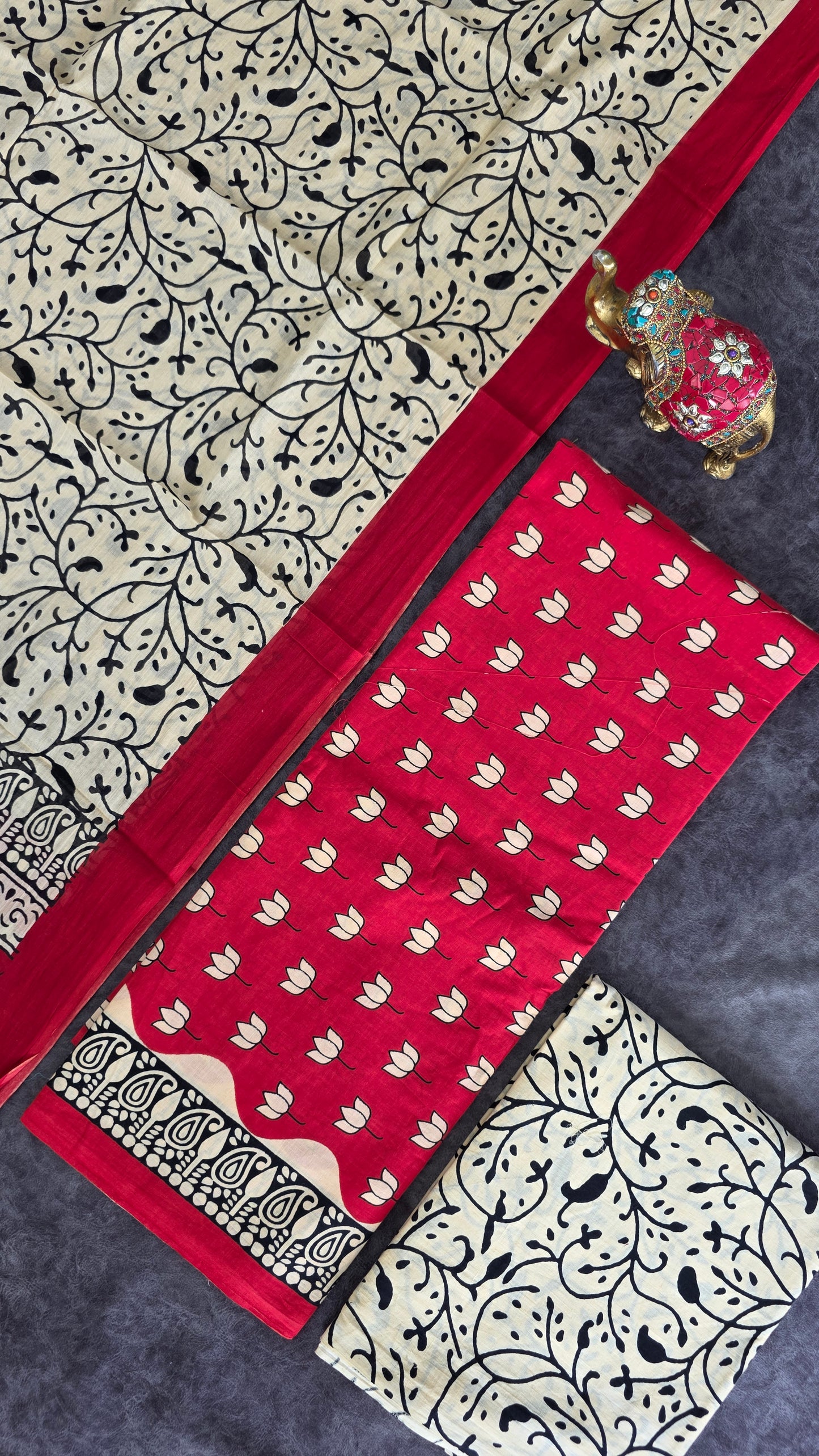 Handblock jaipuri pure cotton set -JA913