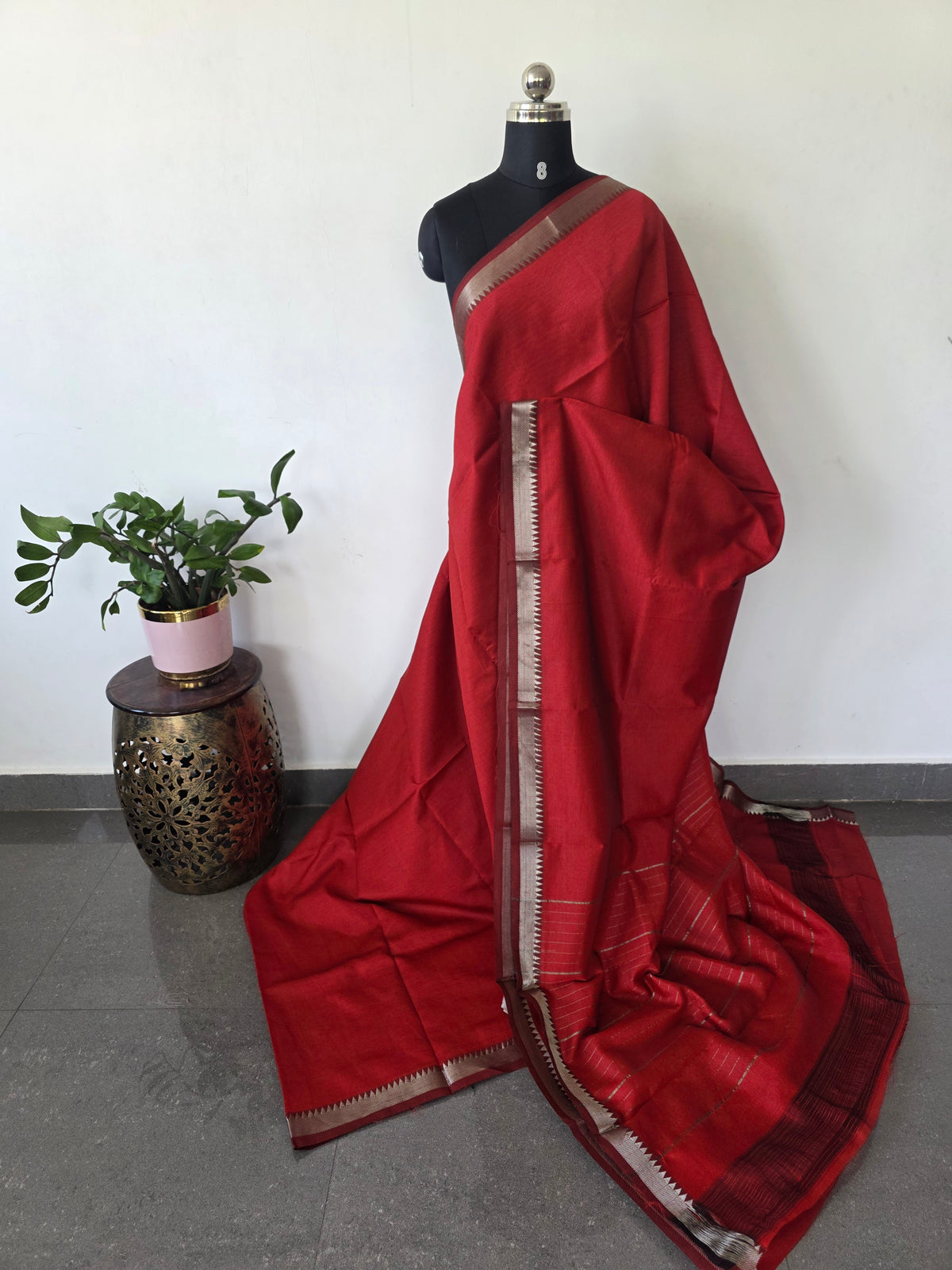 Premium semi mangalagiri pattu saree-MAA232