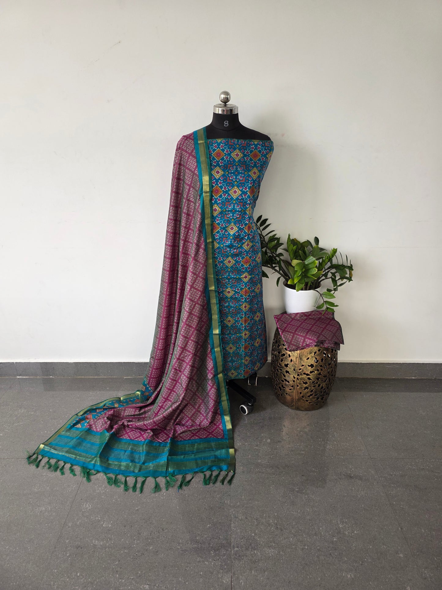 Premium soft Patola silk set - SP3