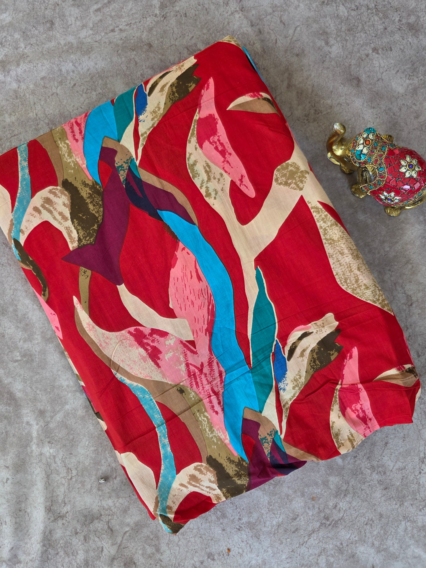 Jaipuri pure cotton running material (0.5 mtrs)-JA524