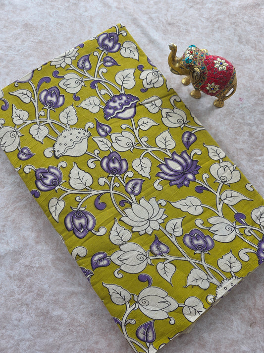 Pure kalamkari cotton running material (1 meter) - KM49