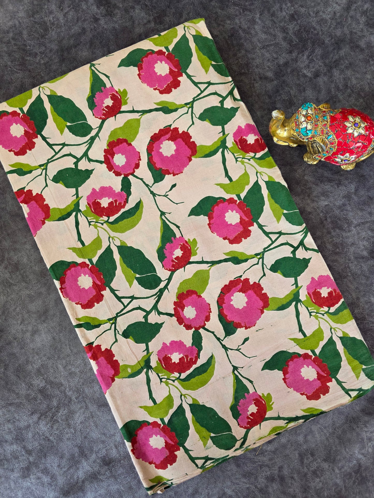 Pure kalamkari cotton running material (0.5mtr)- AK232