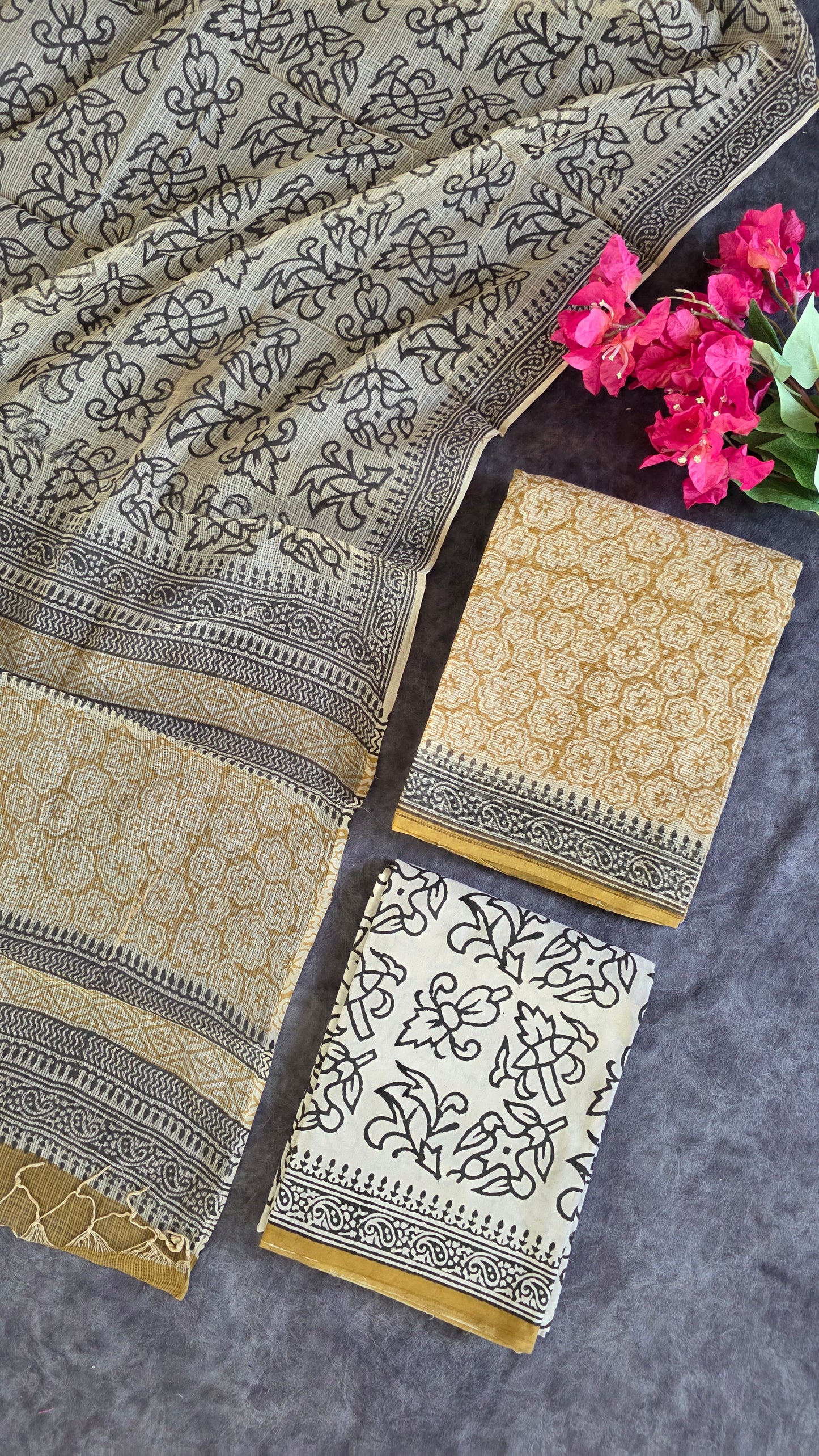Handblock Jaipuri Kota doria set - JA267