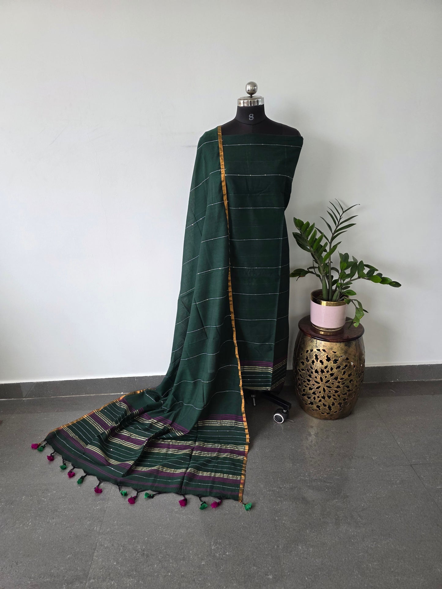 Premium mul khadi sequence work set - ZS8