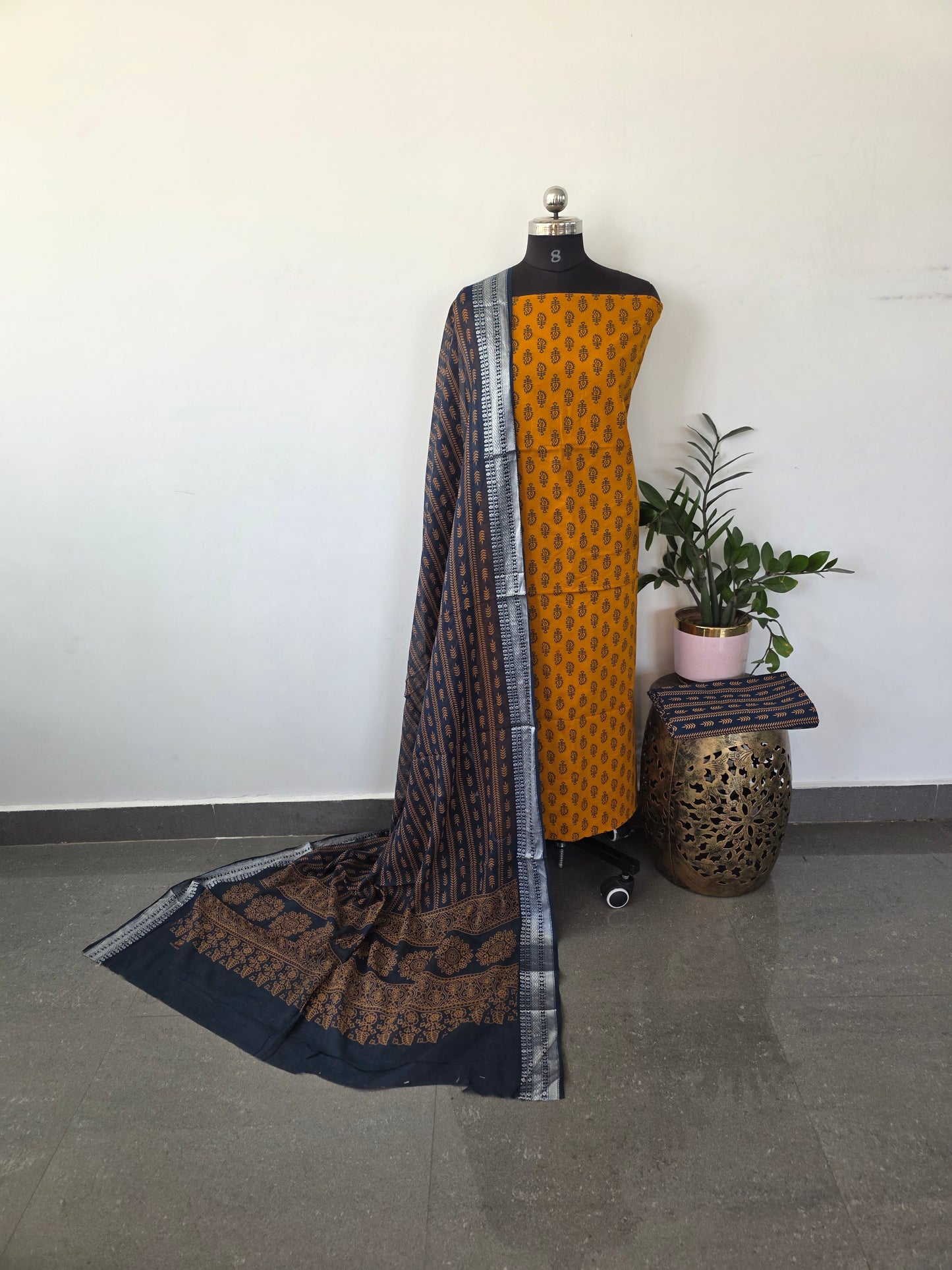 Heavy ajrakh cotton set - VC8