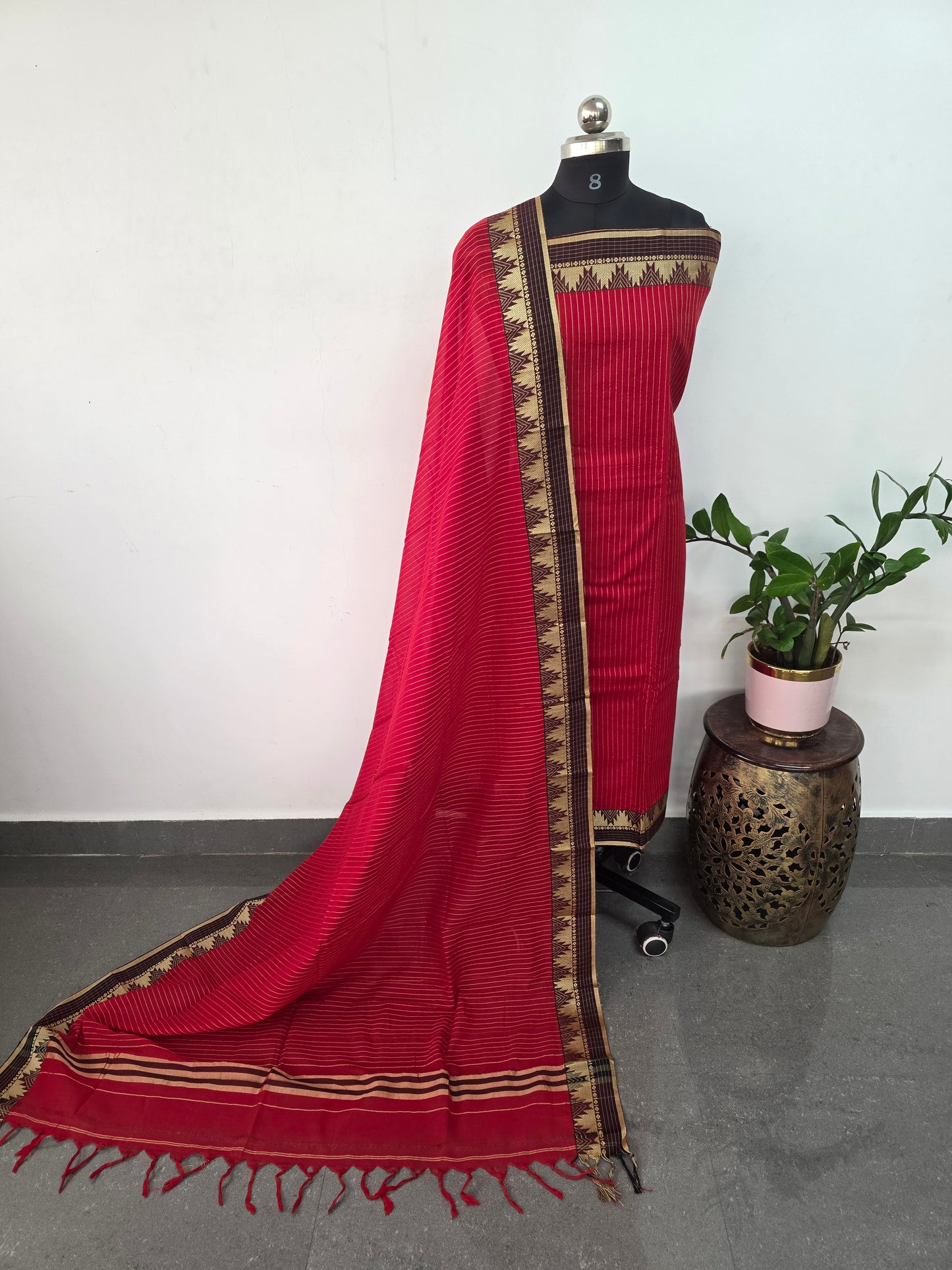 Mercerised stripes narayanapet salwar set (4.5 meters)-Na520