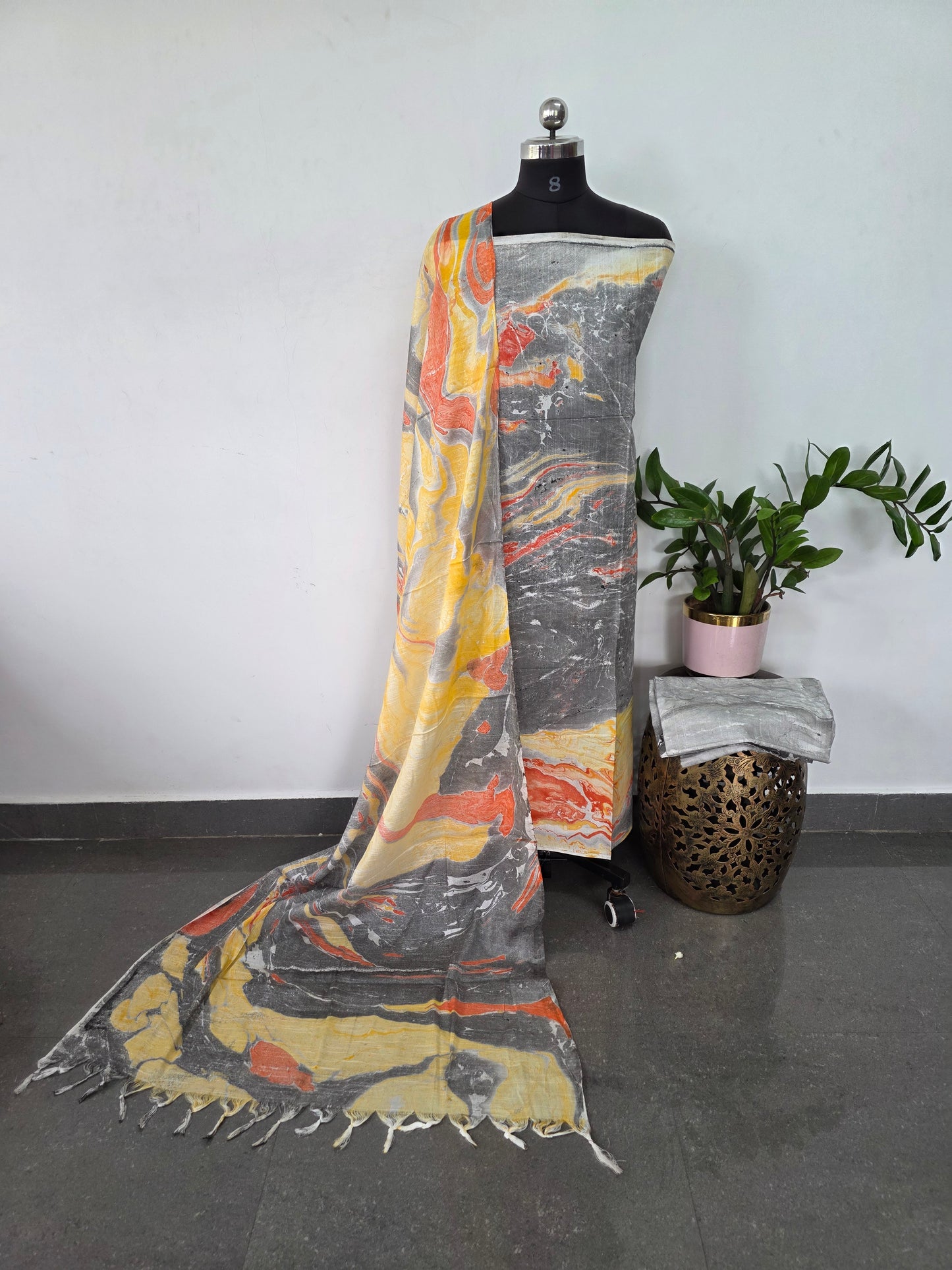 Bhagalpuri Marbal print salwar set - BA348