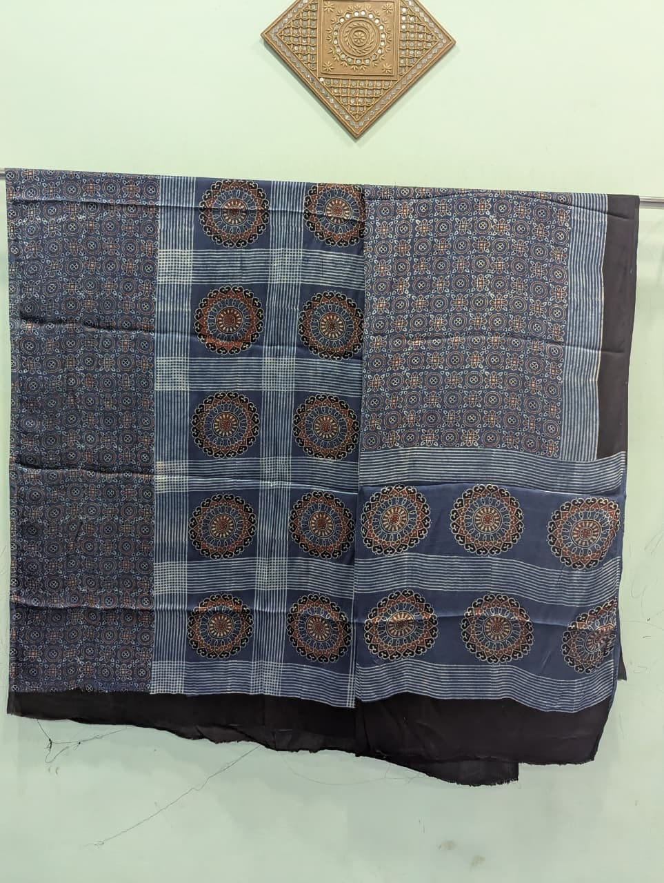 Handcrafted ajrakh modal silk set - HZ198