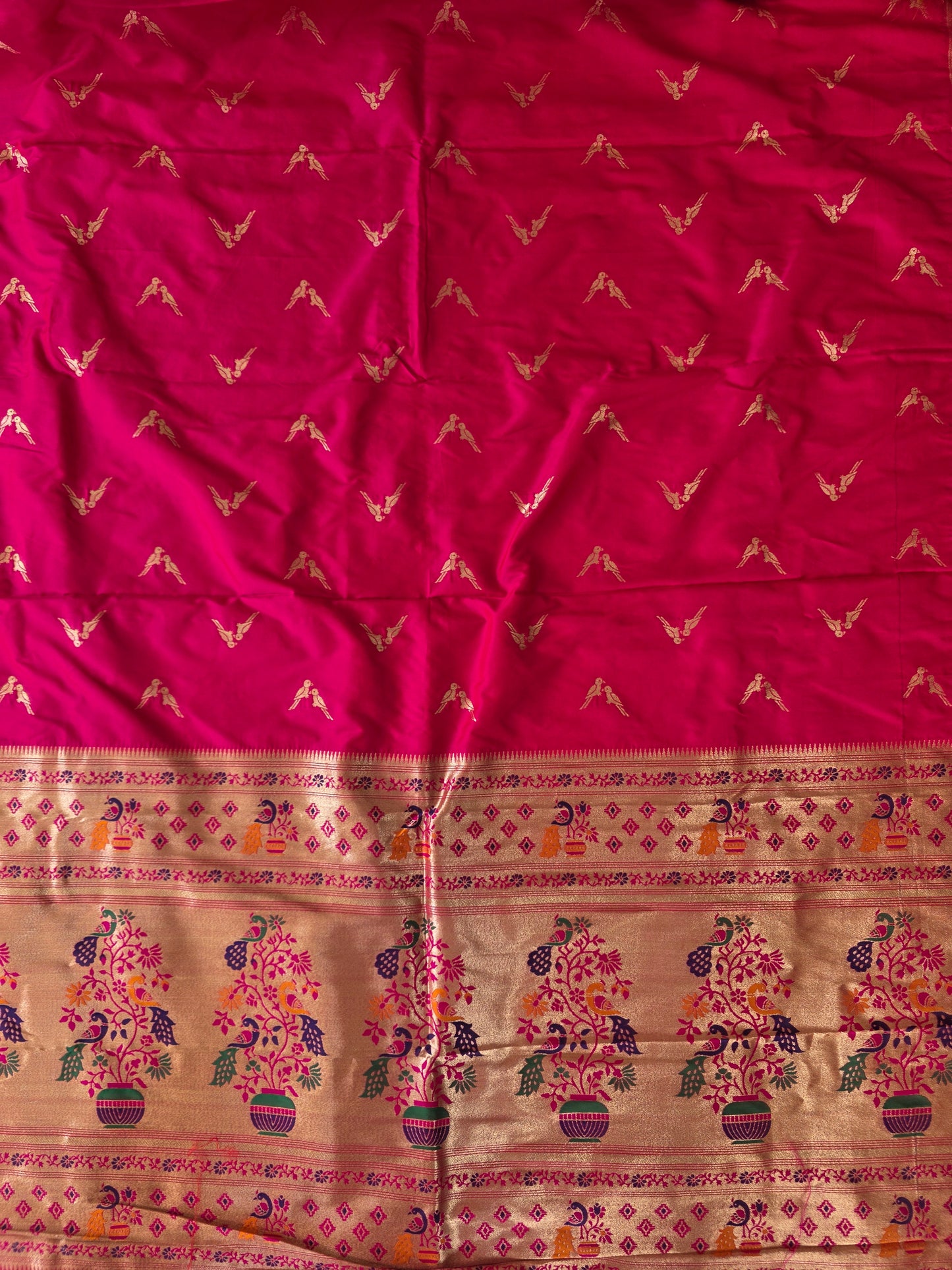 Paithani soft silk duppatta - V3