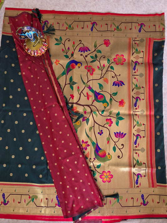 Premium soft silk paithani saree - 13