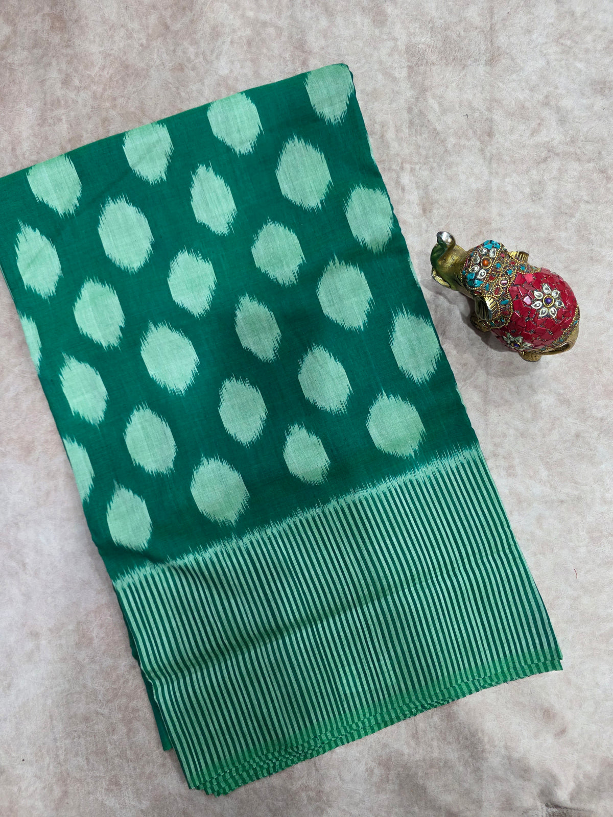 Handloom ikkat soft cotton saree - WW236