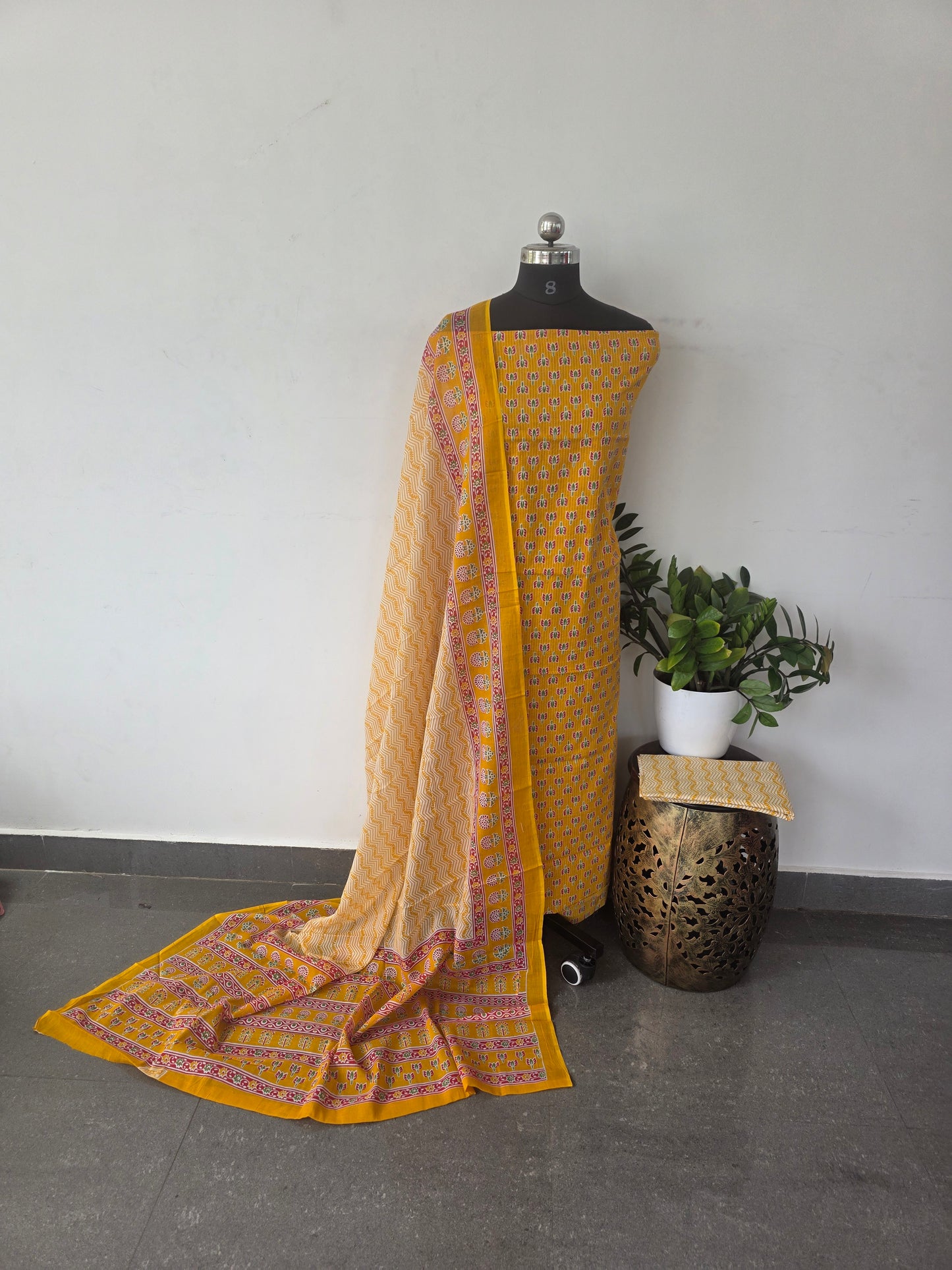 Jaipuri kantha cotton set (2.5 mtrs) - 277